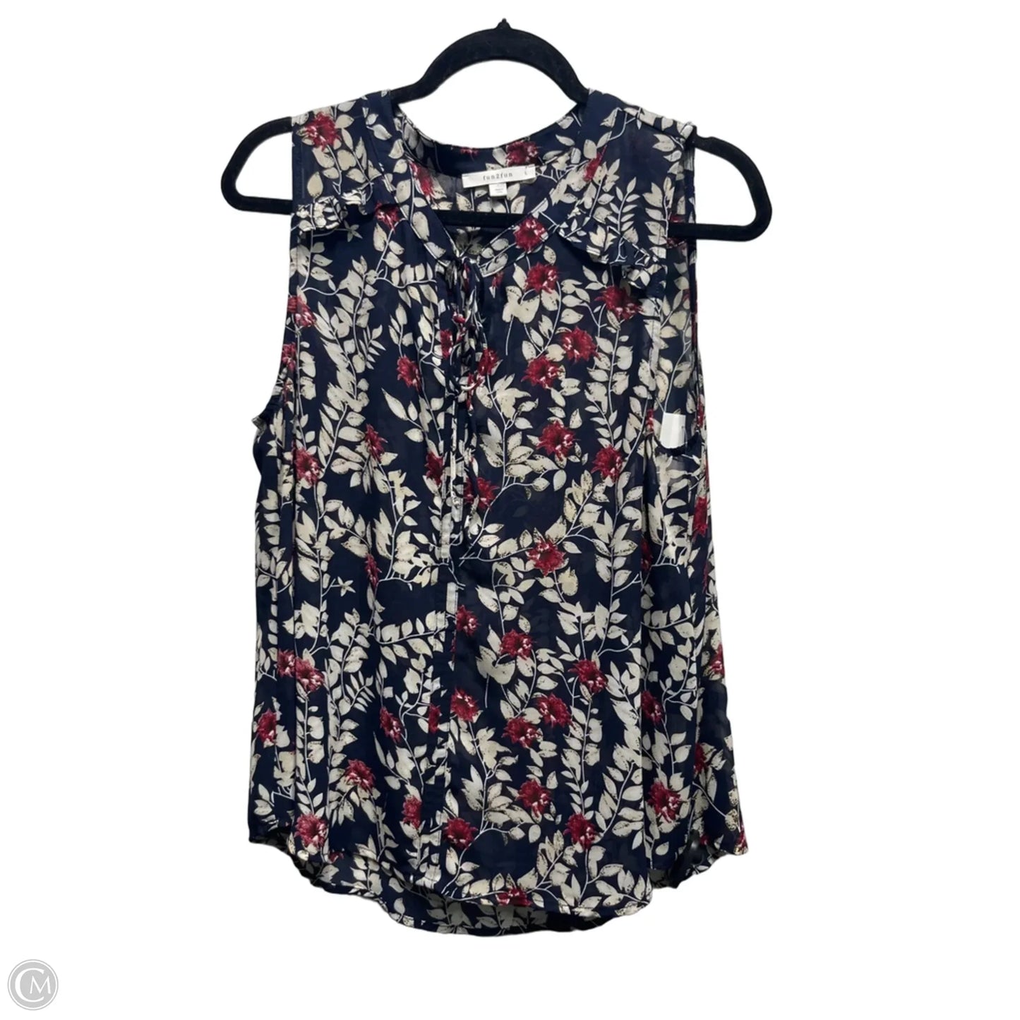 Top Sleeveless By Clothes Mentor In Blue & Red, Size: L
