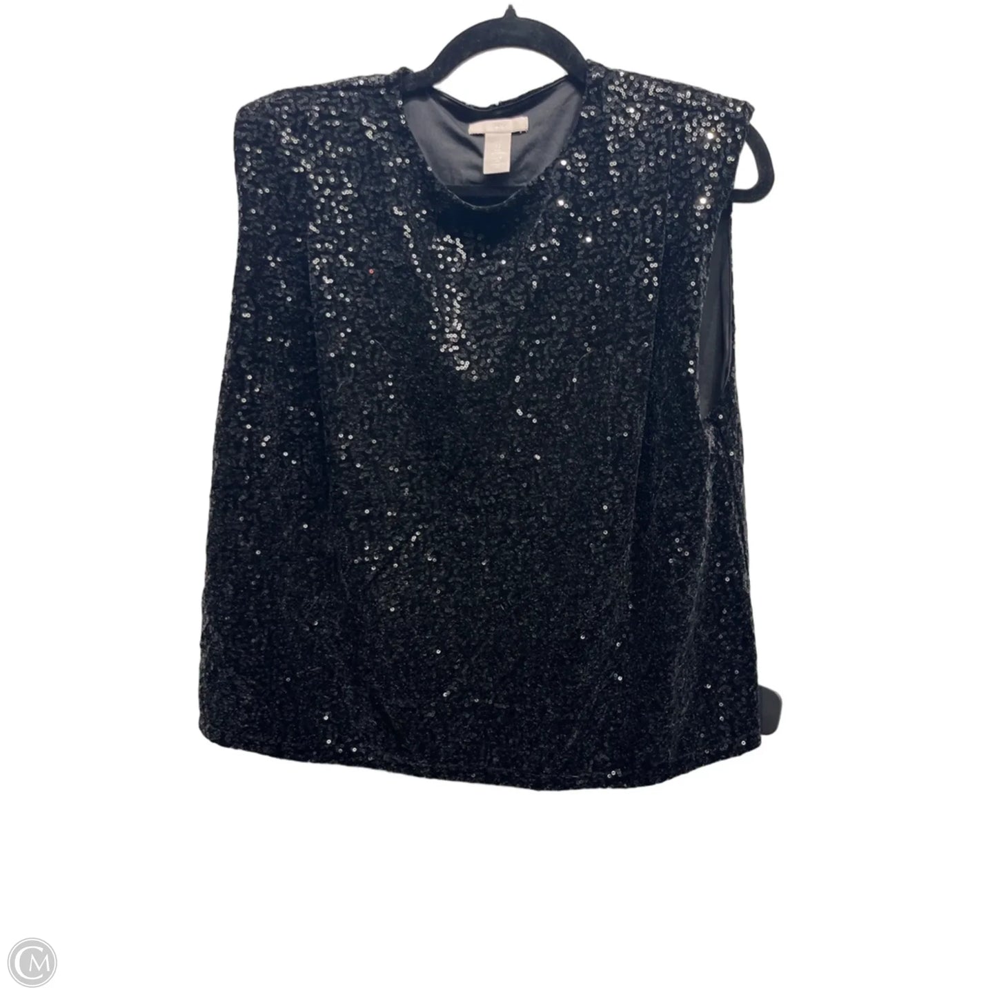 Top Short Sleeve By H&m In Black, Size: M