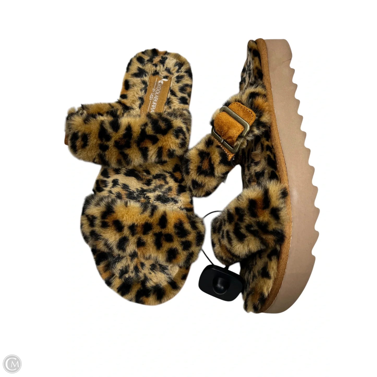 Sandals Flats By Koolaburra By Ugg In Black & Tan, Size: 8