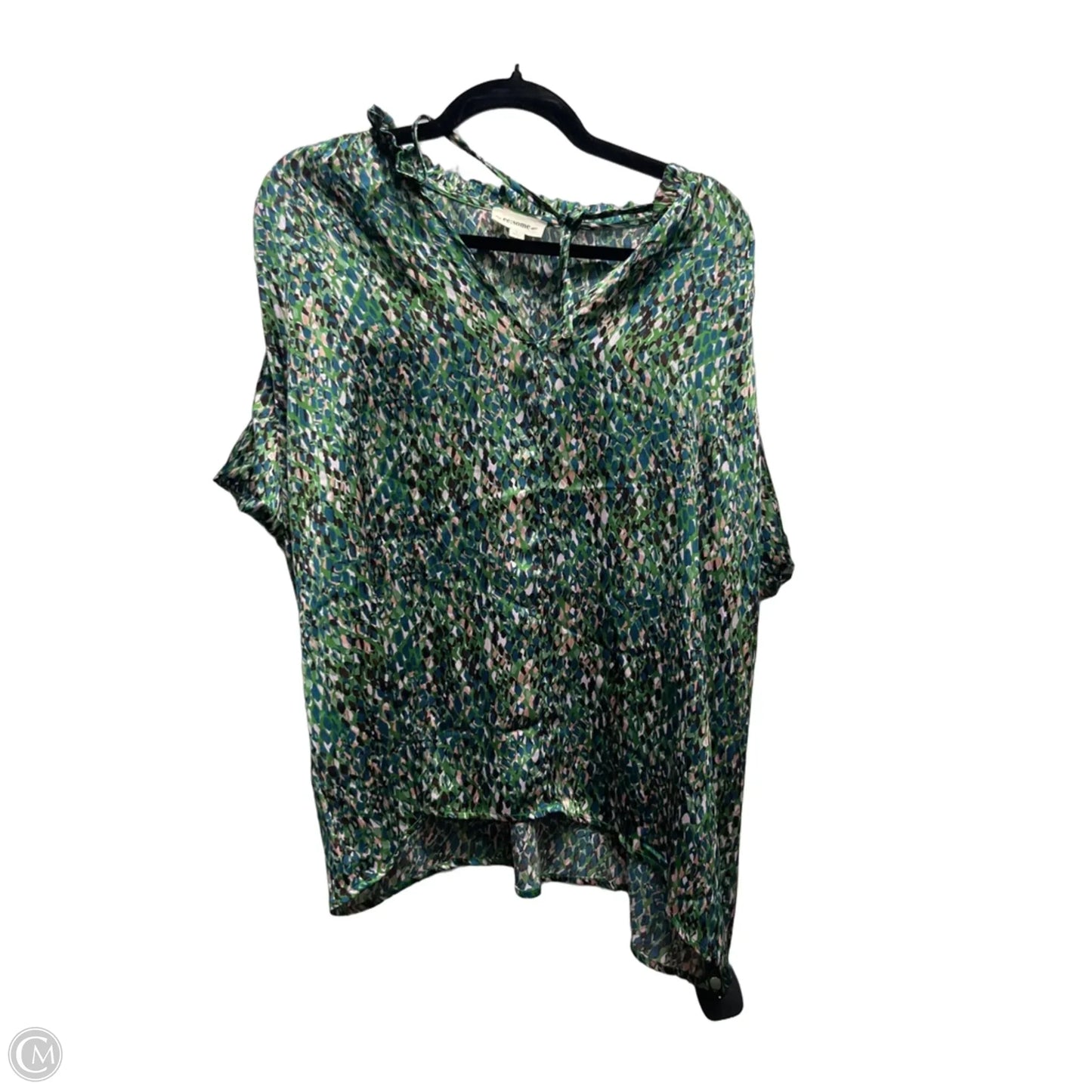 Top Short Sleeve By Ee Some In Blue & Green, Size: L