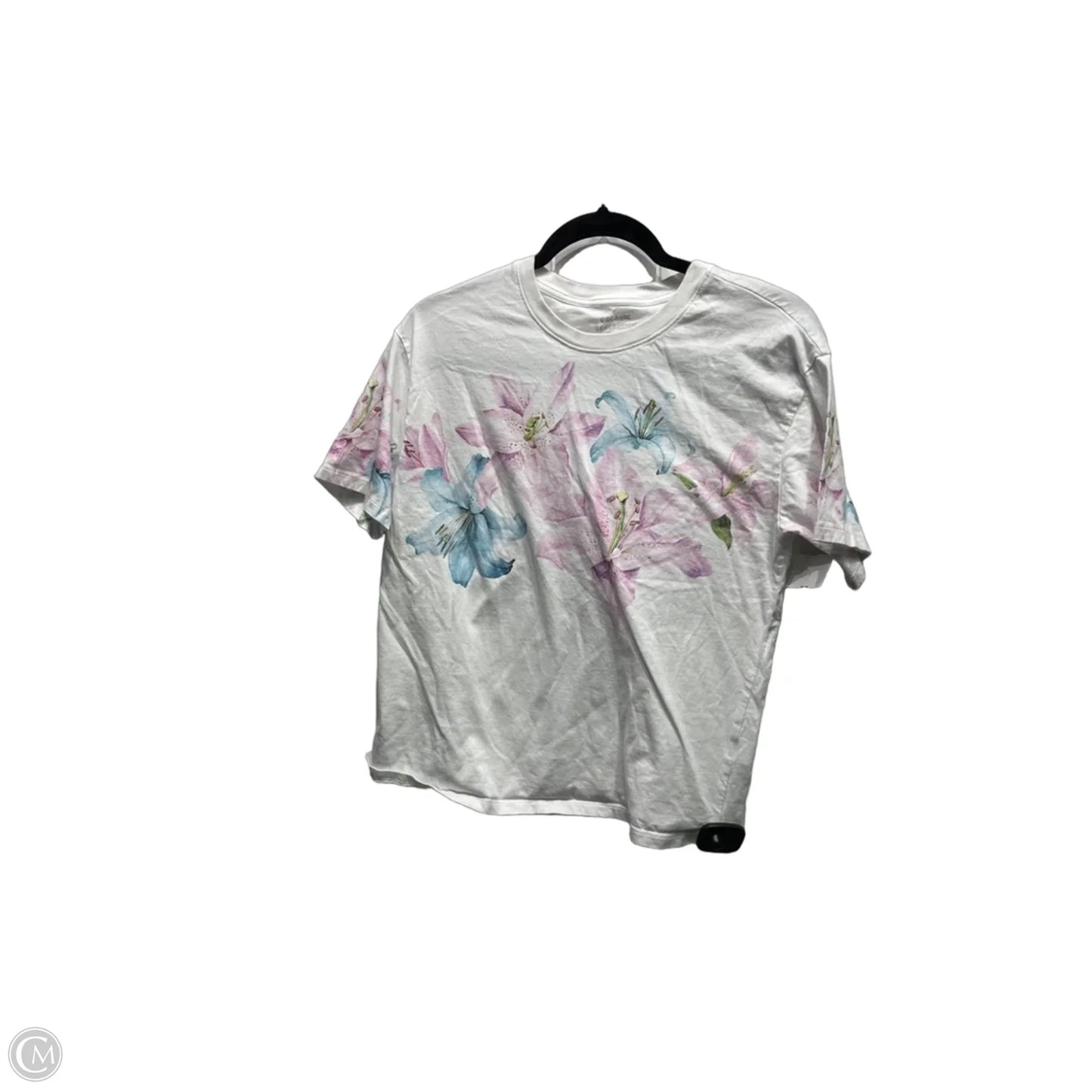 Top Short Sleeve Basic By Clothes Mentor In Blue & Purple, Size: S