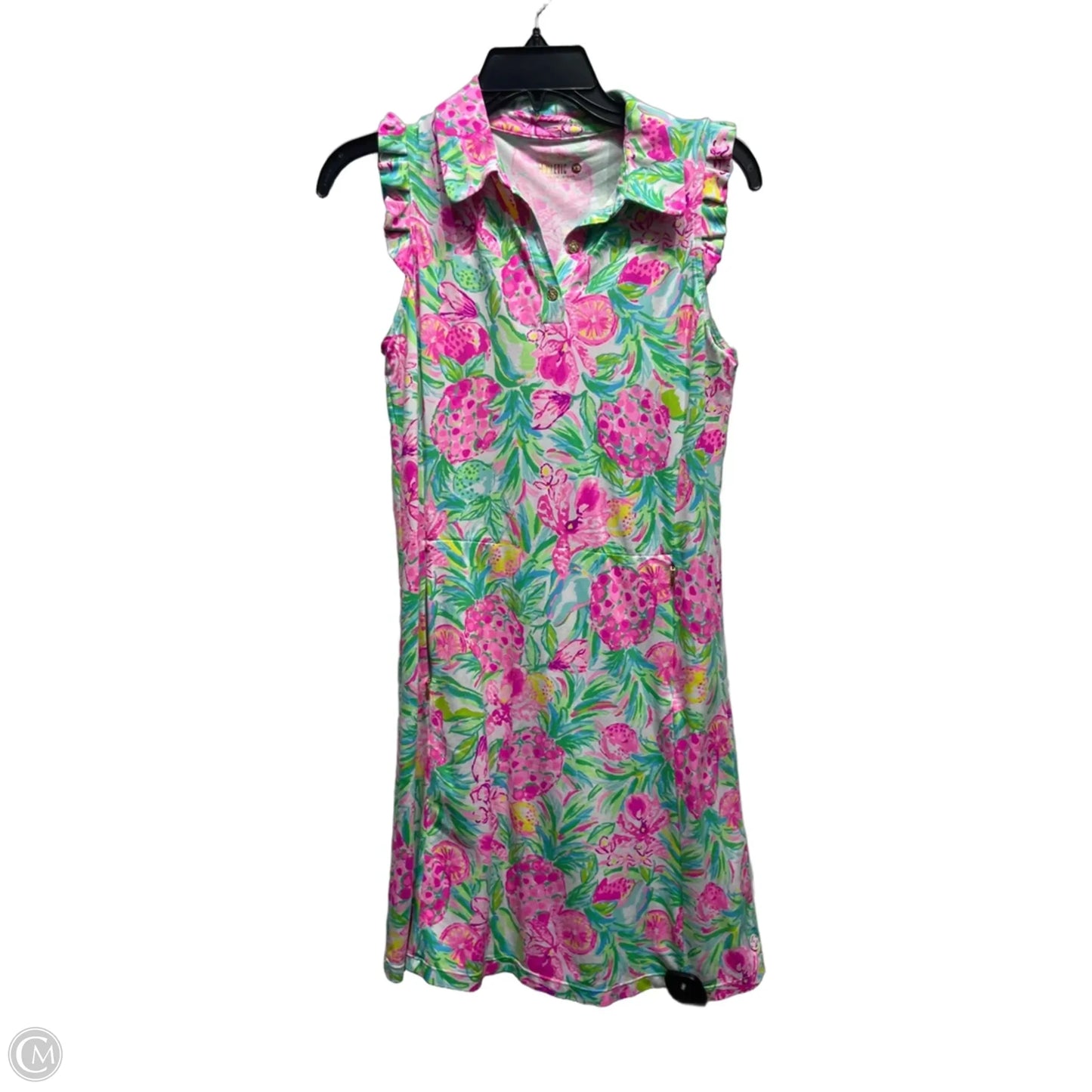 Dress Designer By Lilly Pulitzer In Green & Pink, Size: Xs