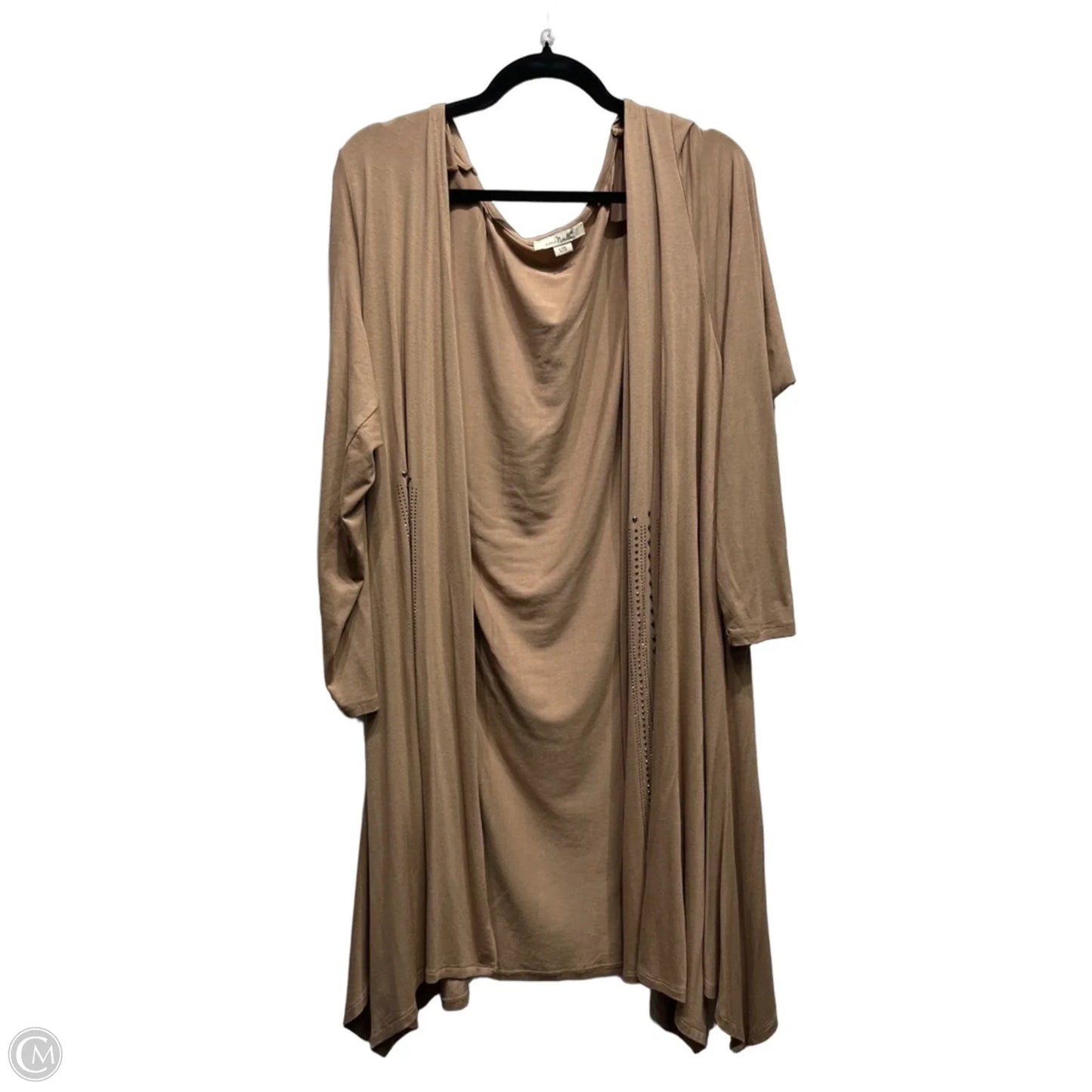 Cardigan By Simply Noelle In Tan, Size: Xl