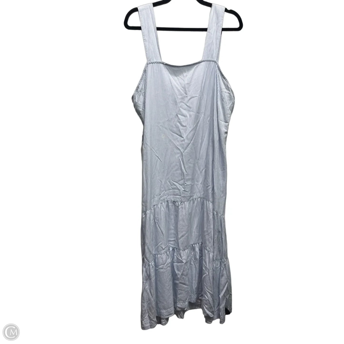 Dress Casual Midi By Saks Fifth Avenue In Blue & White, Size: Xl