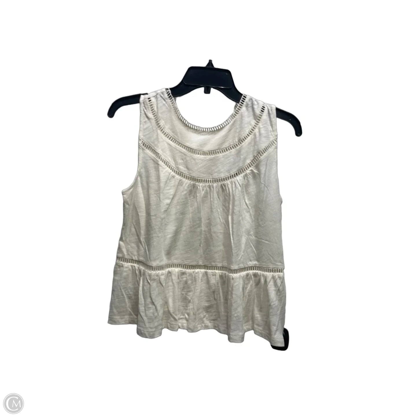 Top Sleeveless By Ann Taylor In Cream, Size: Xs