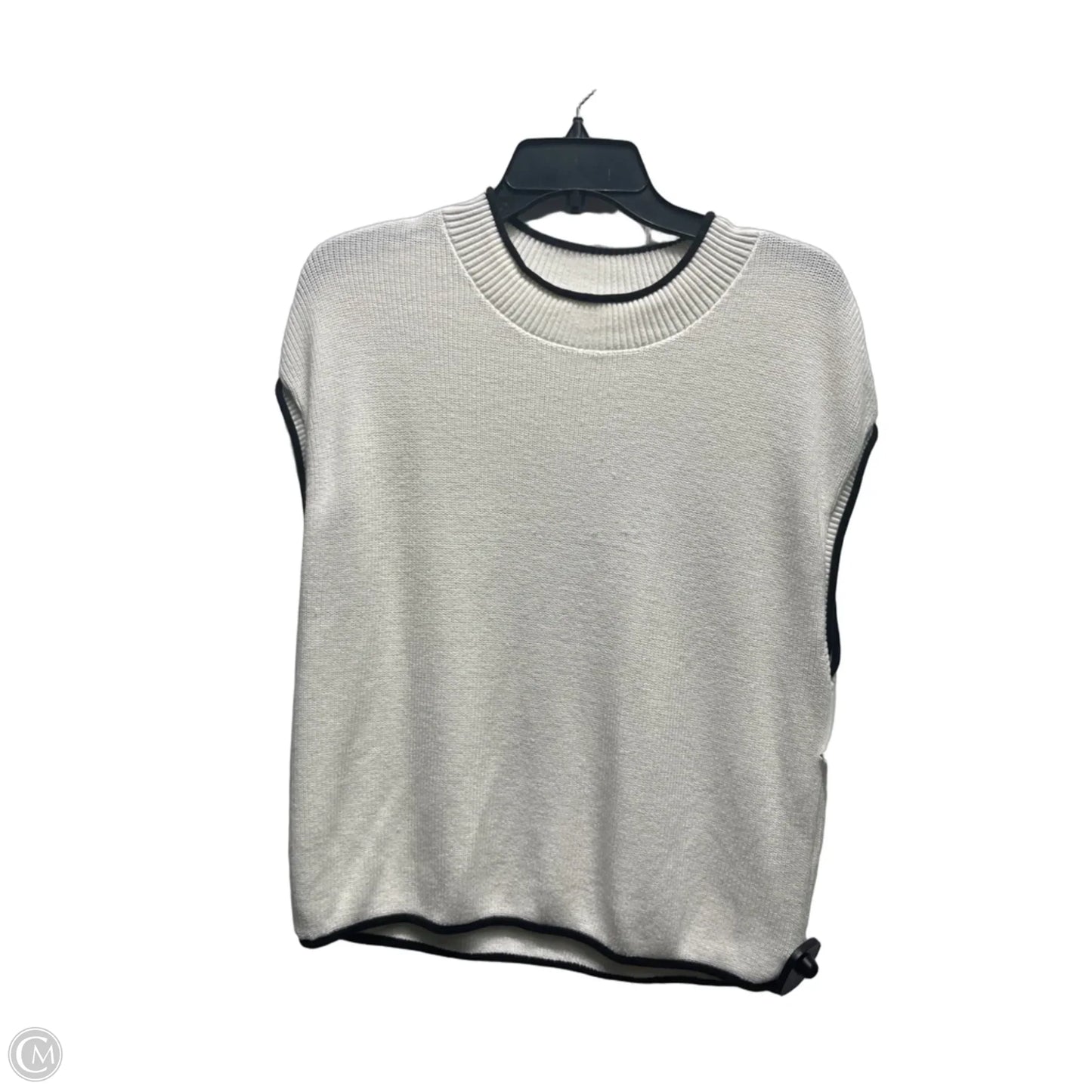 Top Short Sleeve By Clothes Mentor In Black & Cream, Size: Xl