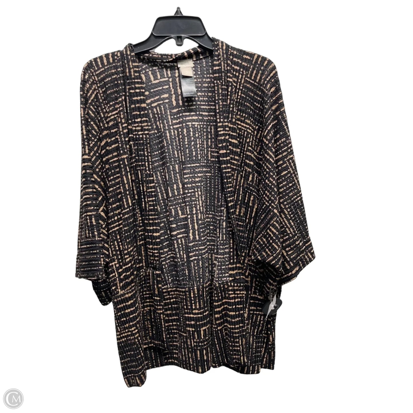 Blazer By Chicos In Black & Tan, Size: S