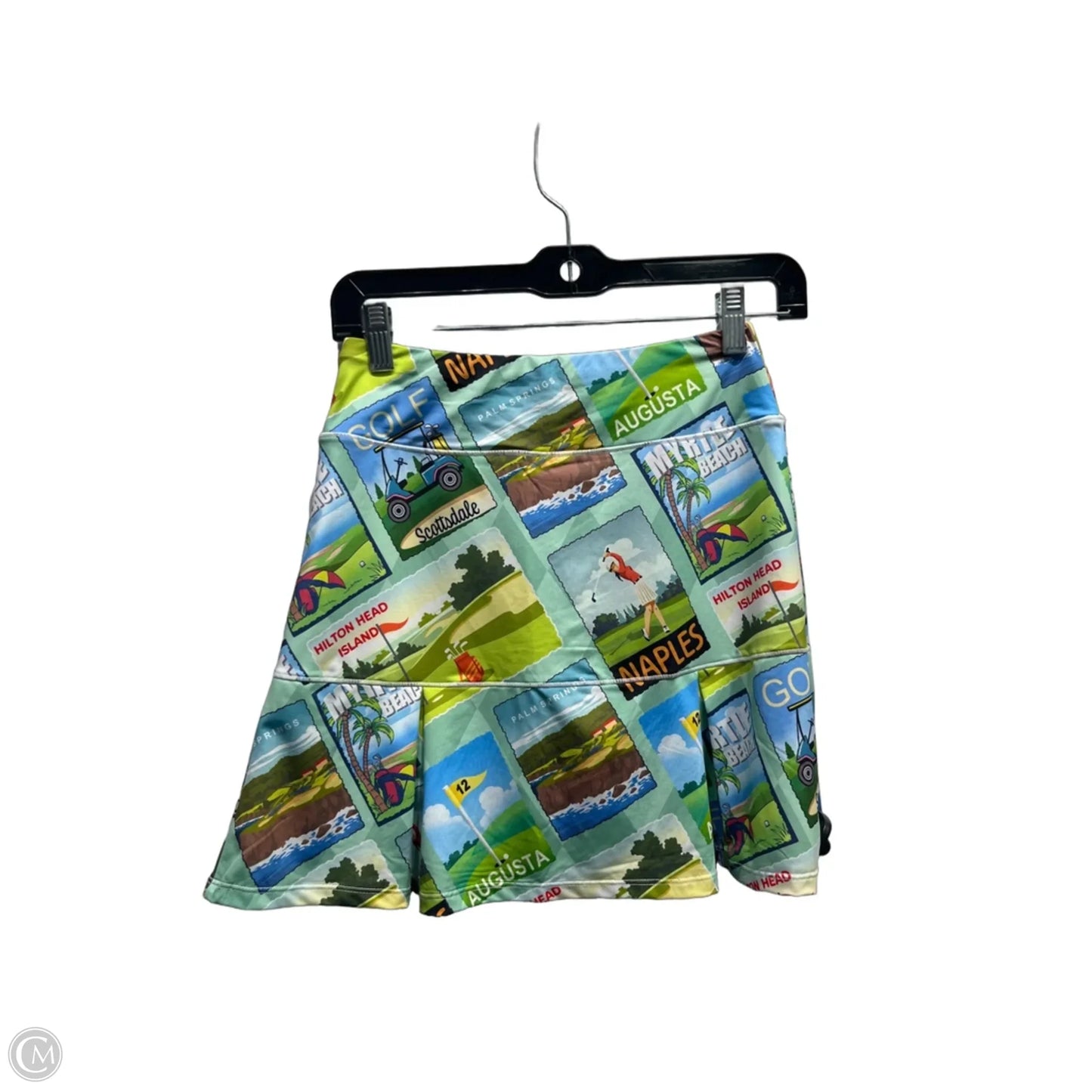 Skort By Clothes Mentor In Blue & Green, Size: S
