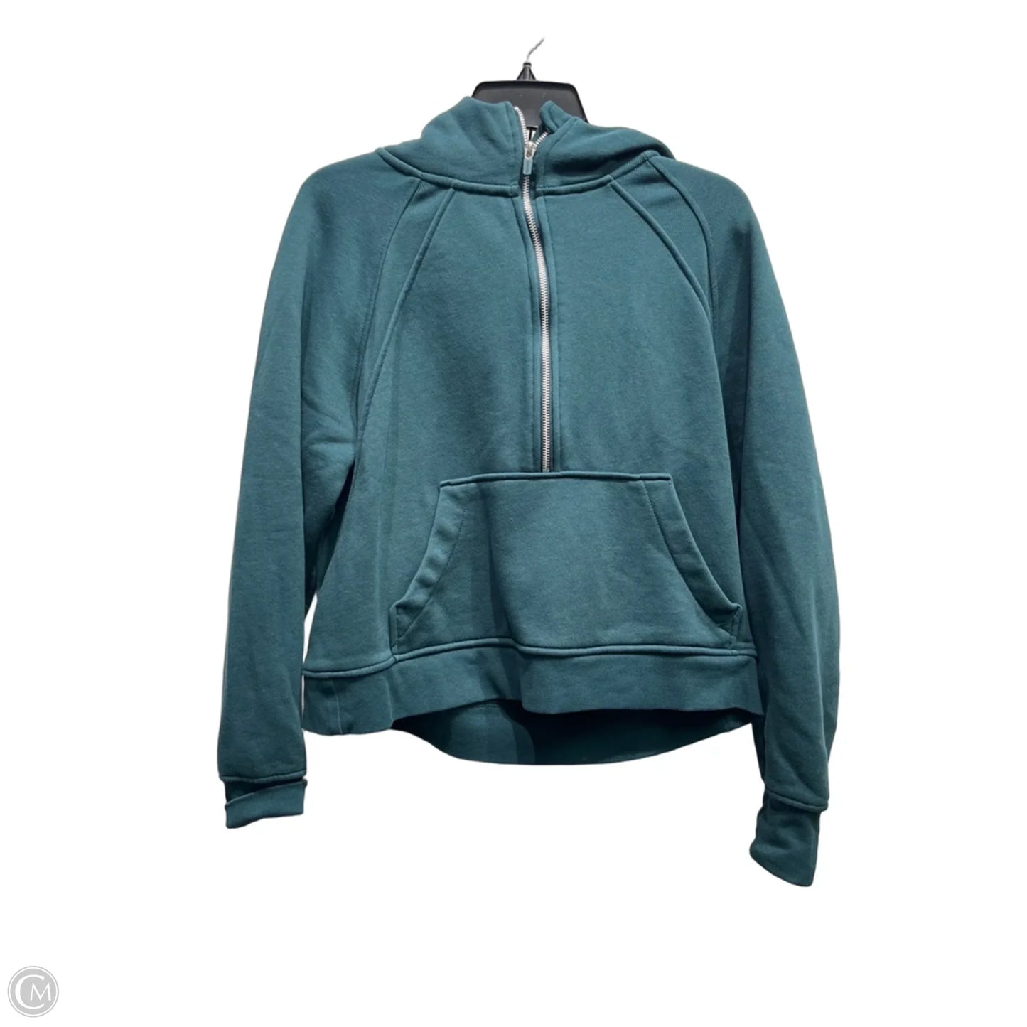 Athletic Sweatshirt Hoodie By Danskin In Green, Size: L