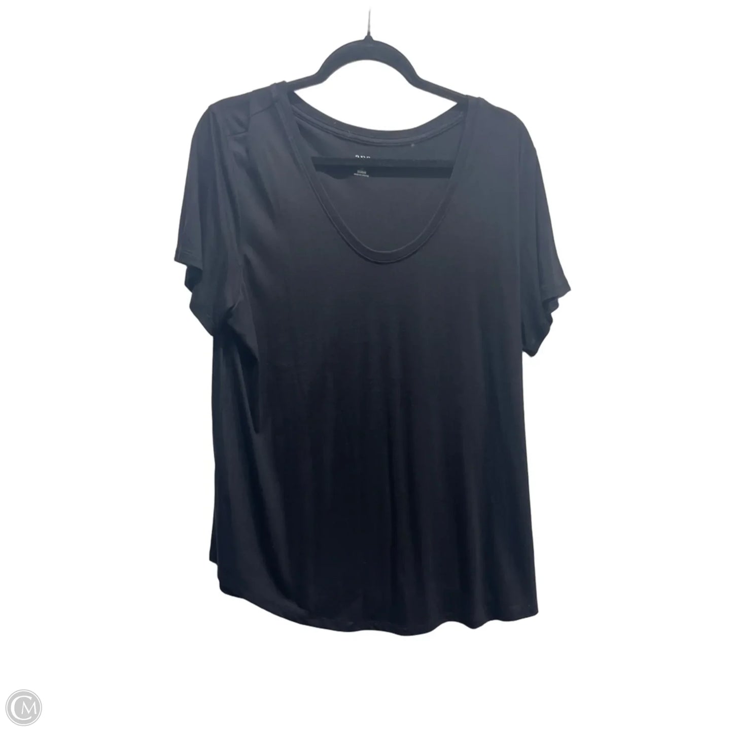 Top Short Sleeve Basic By Ana In Black, Size: Xl
