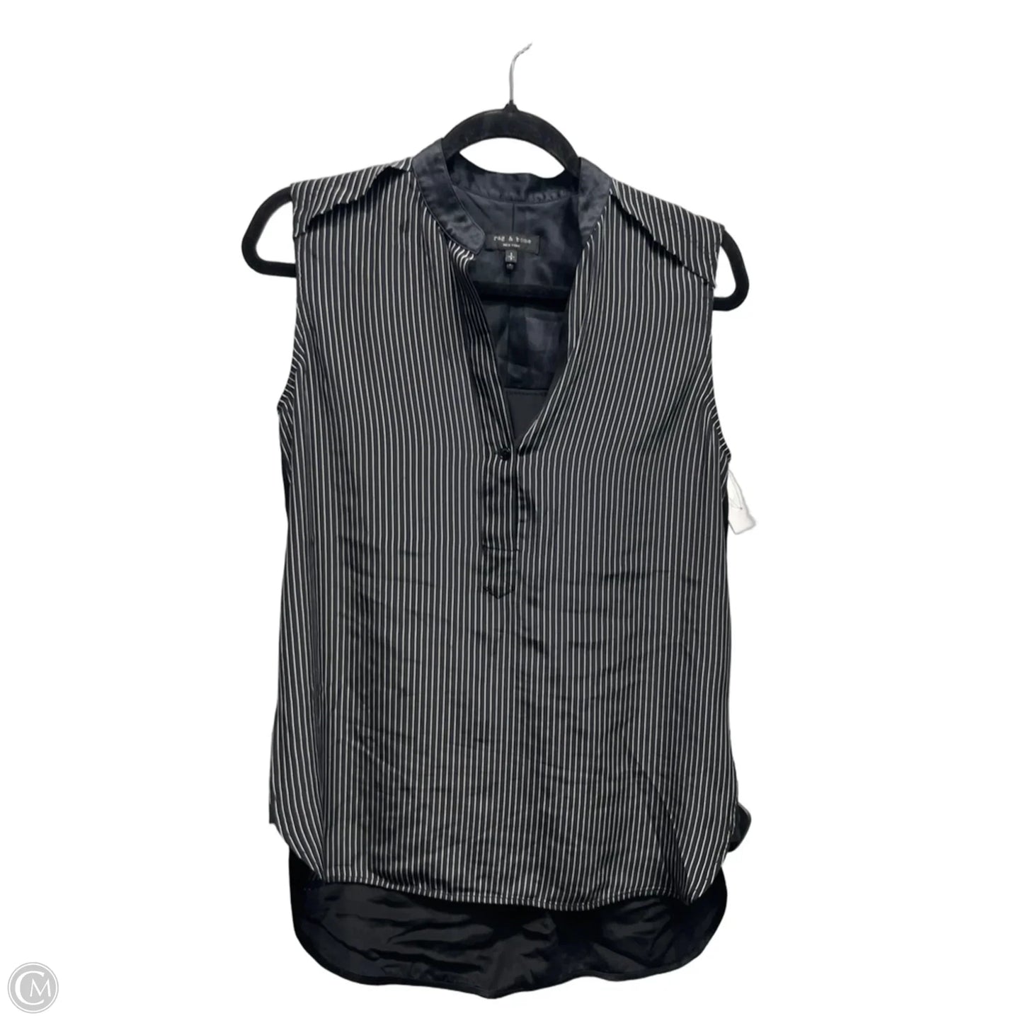 Top Sleeveless By Rag And Bone In Black & White, Size: S