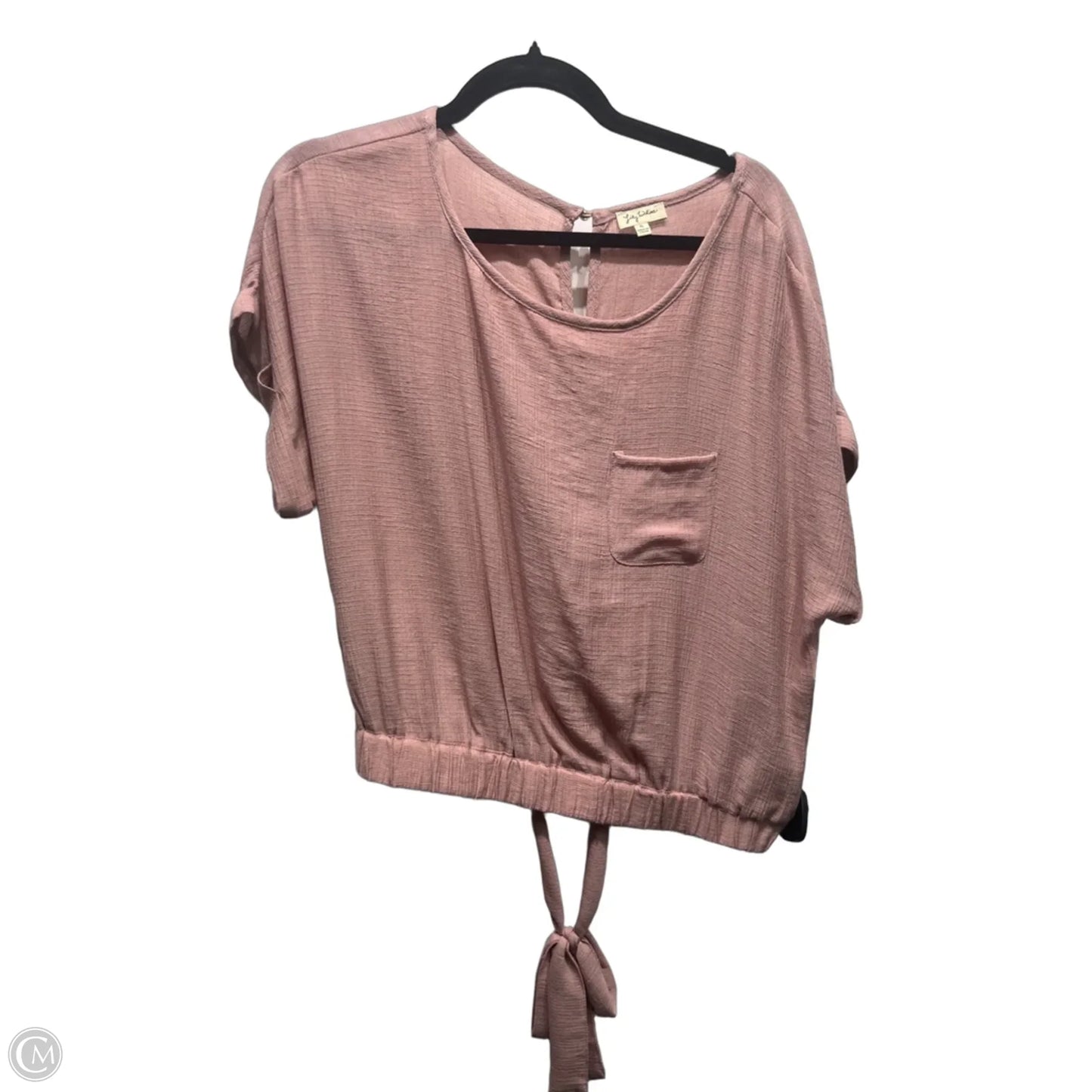 Top Short Sleeve By Lily White In Mauve, Size: Xl