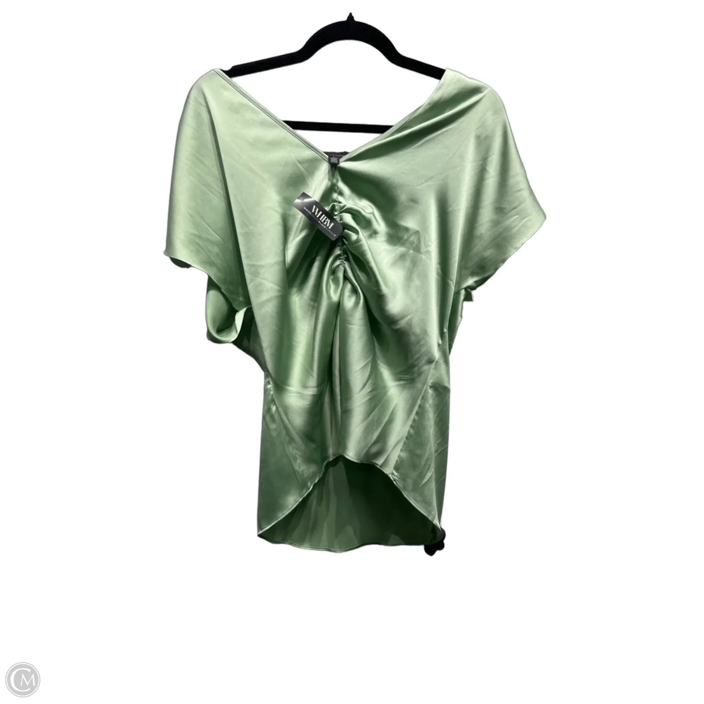 Blouse Short Sleeve By White House Black Market In Green, Size: L
