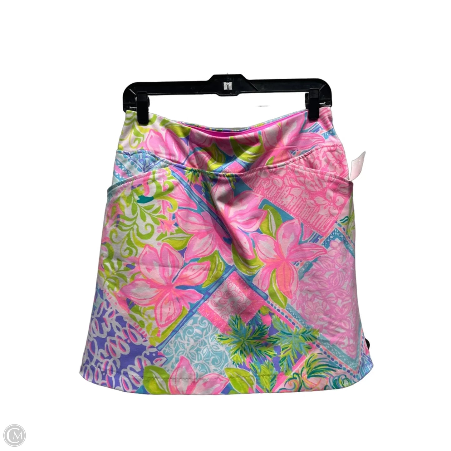 Skort Designer By Lilly Pulitzer In Green & Pink, Size: 8