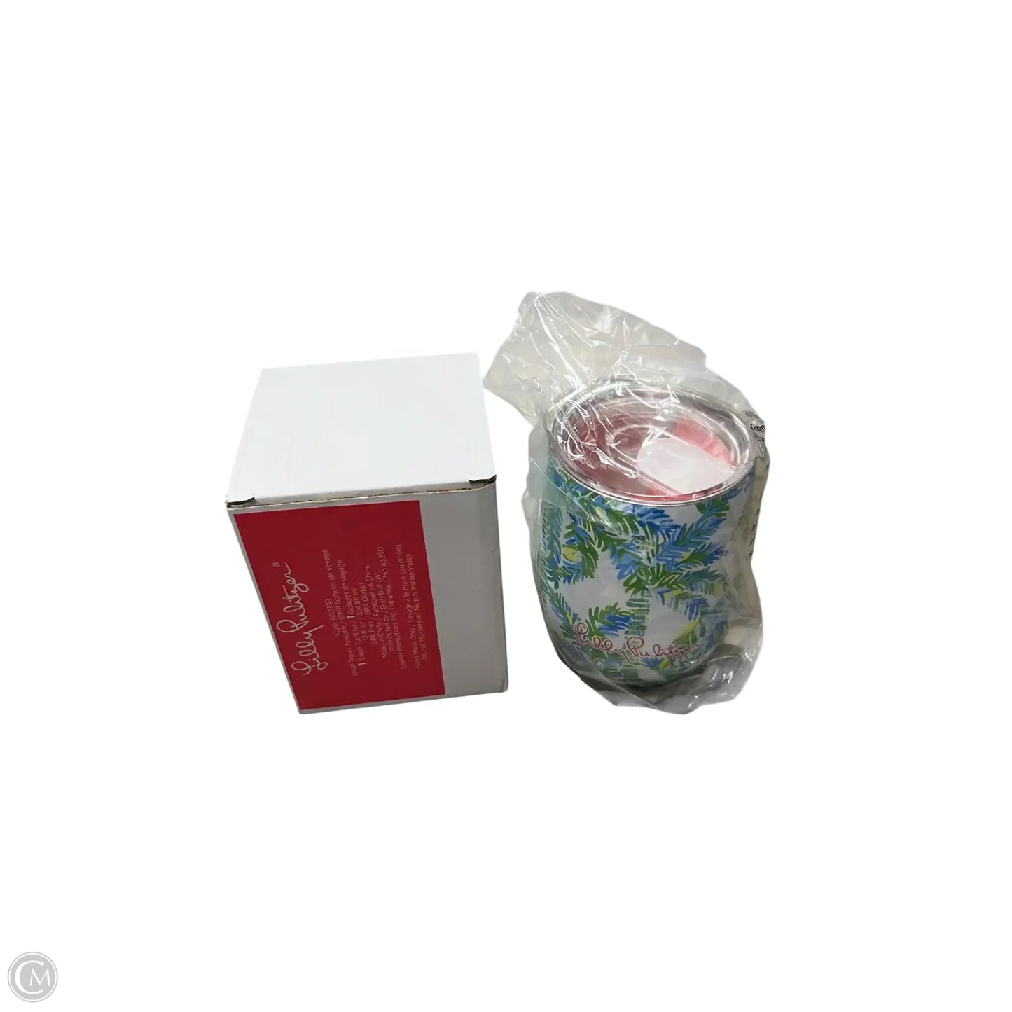 TRAVEL TUMBLER Designer Label By Lilly Pulitzer, Size: