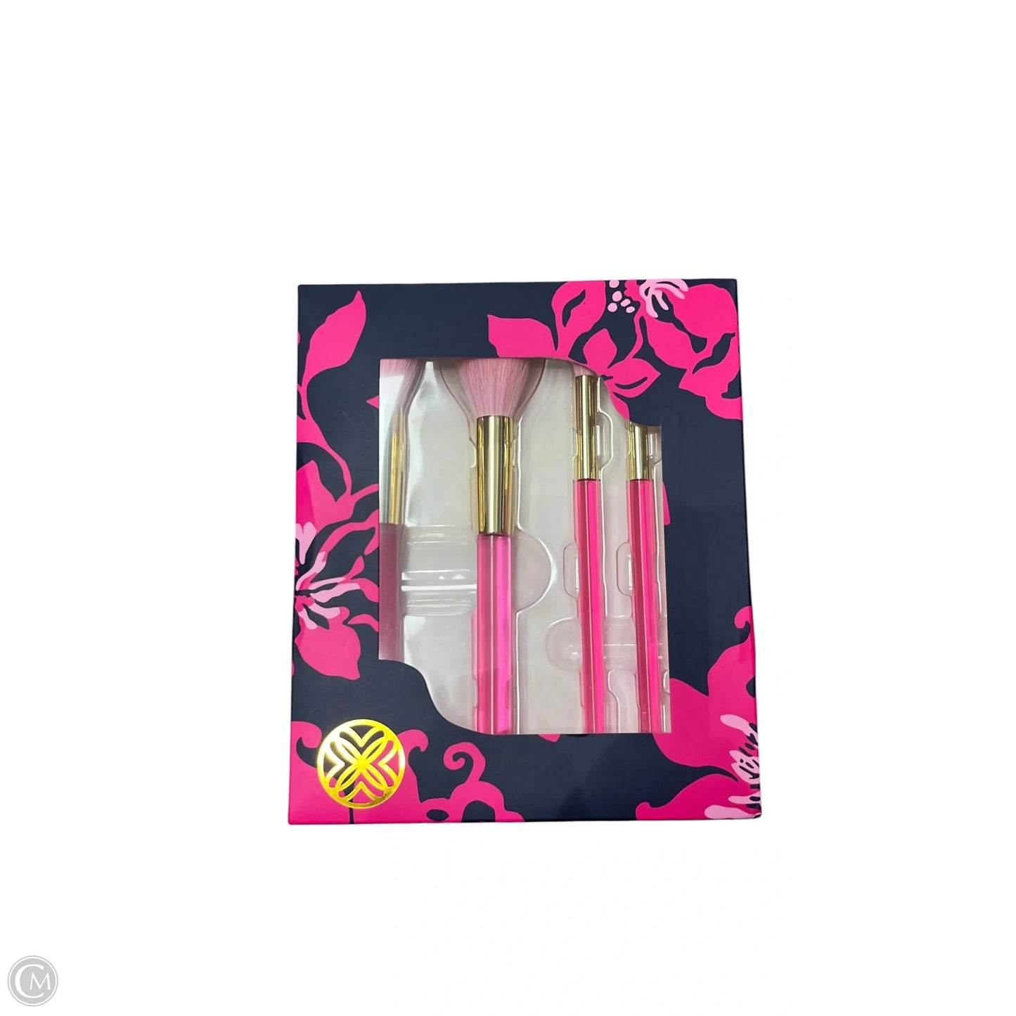 MAKE-UP BRUSH SET Designer Label By Lilly Pulitzer, Size: