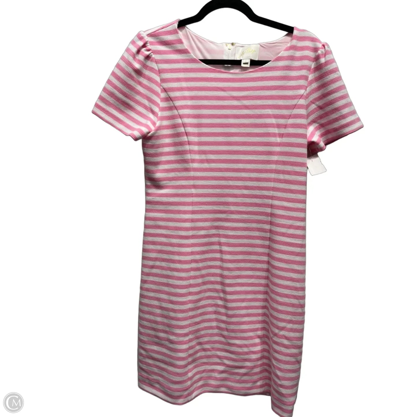 Dress Designer By Lilly Pulitzer In Pink & White, Size: 12