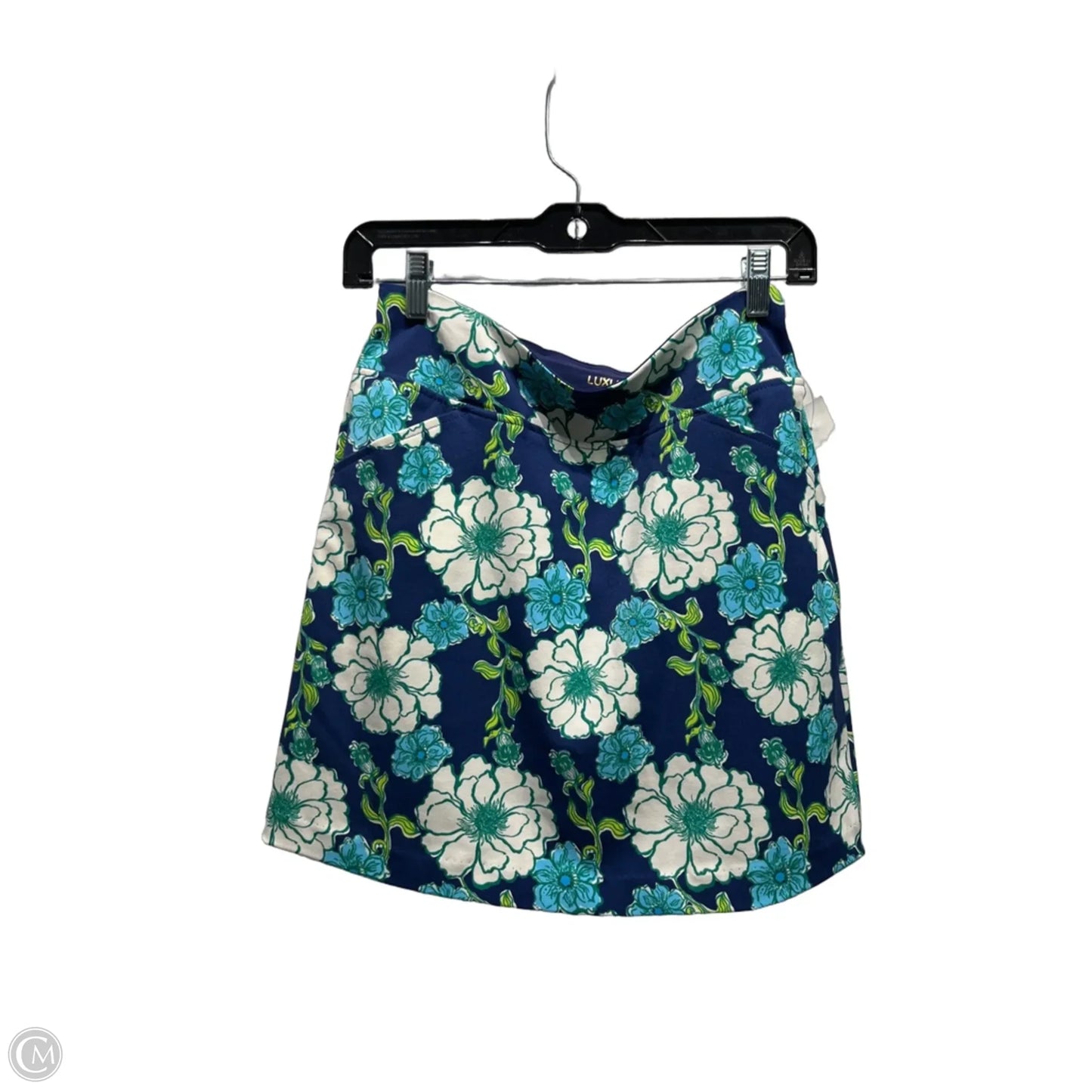 Skort Designer By Lilly Pulitzer In Blue & Green, Size: 2