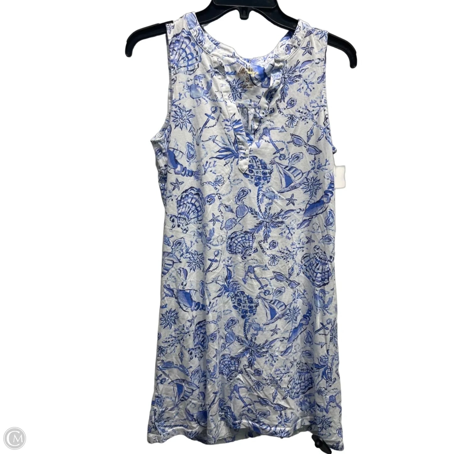 Dress Designer By Lilly Pulitzer In Blue & White, Size: S