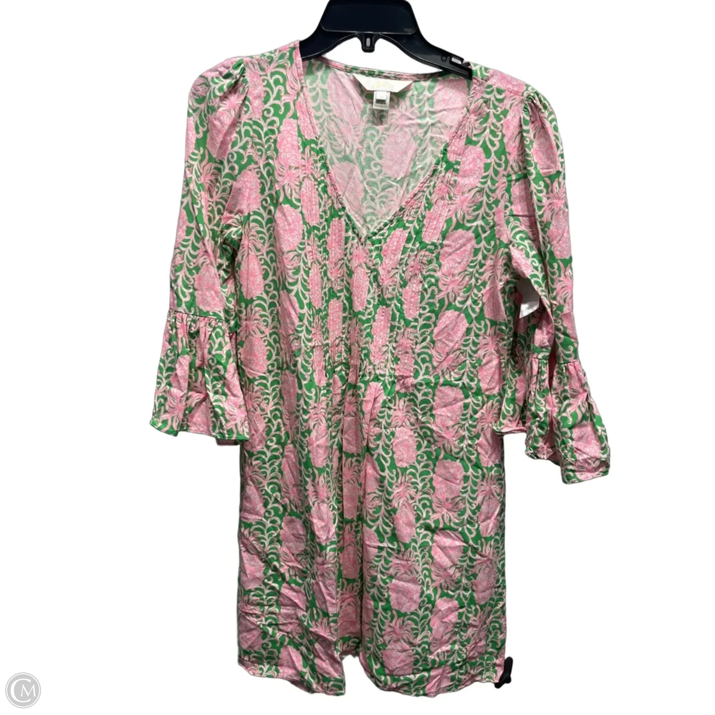 Dress Designer By Lilly Pulitzer In Green & Pink, Size: 2