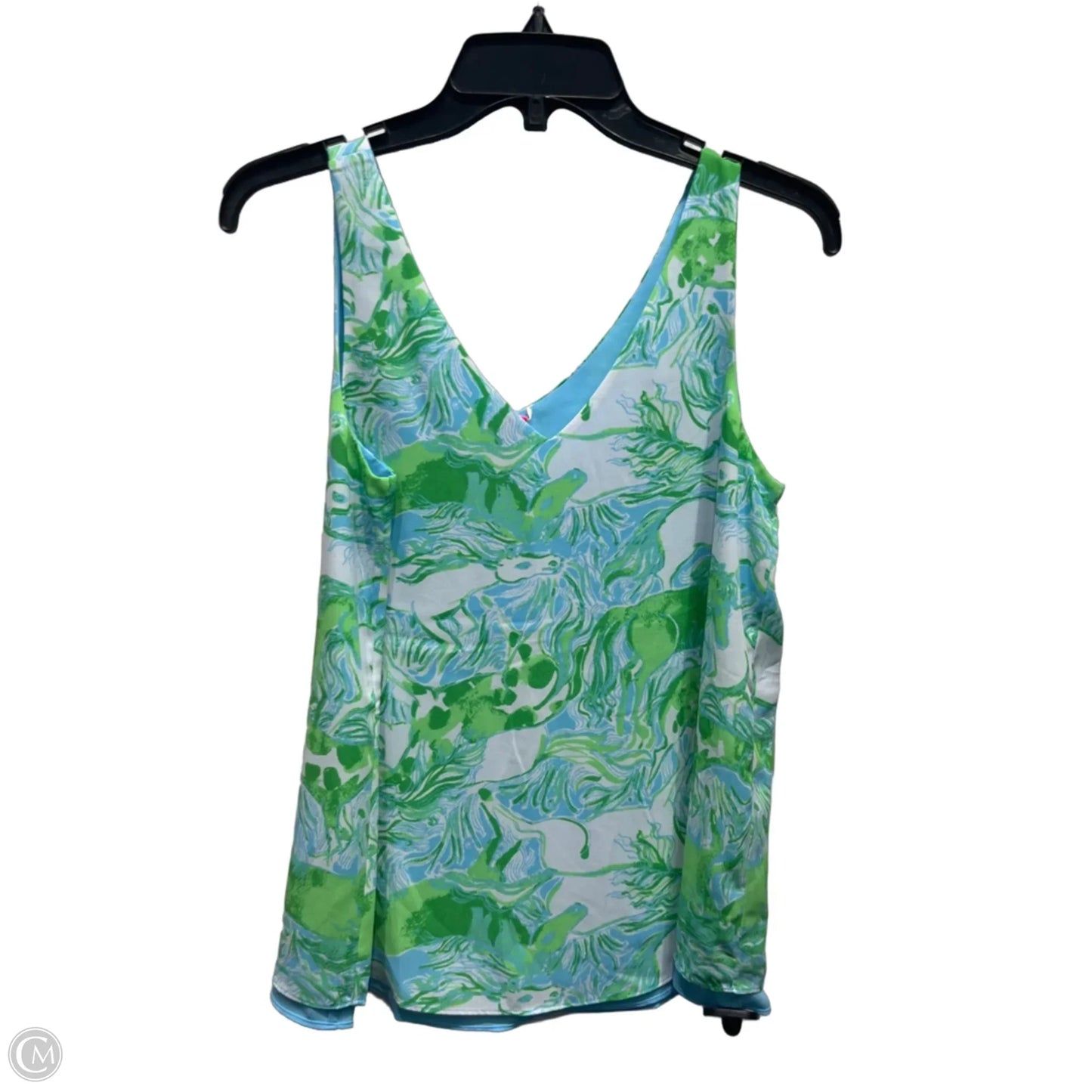 Top Sleeveless Designer By Lilly Pulitzer In Blue & Green, Size: Xs