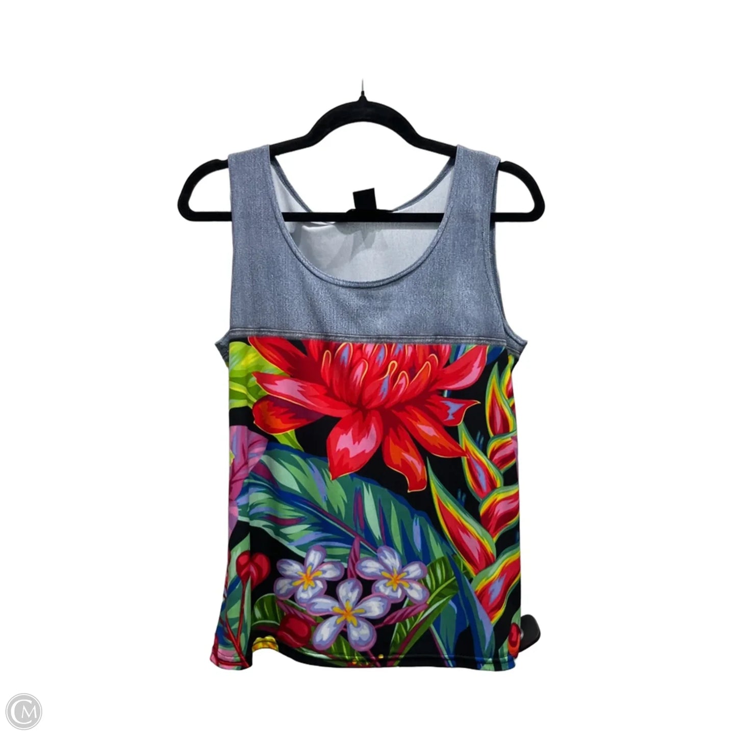 Top Sleeveless By Valentina In Blue & Red, Size: S