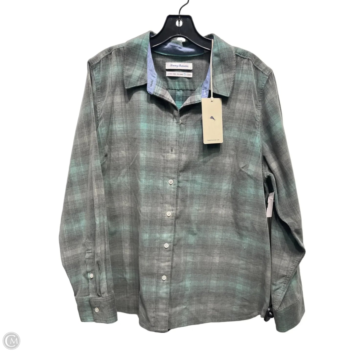 Top Long Sleeve By Tommy Bahama In Green, Size: Xl