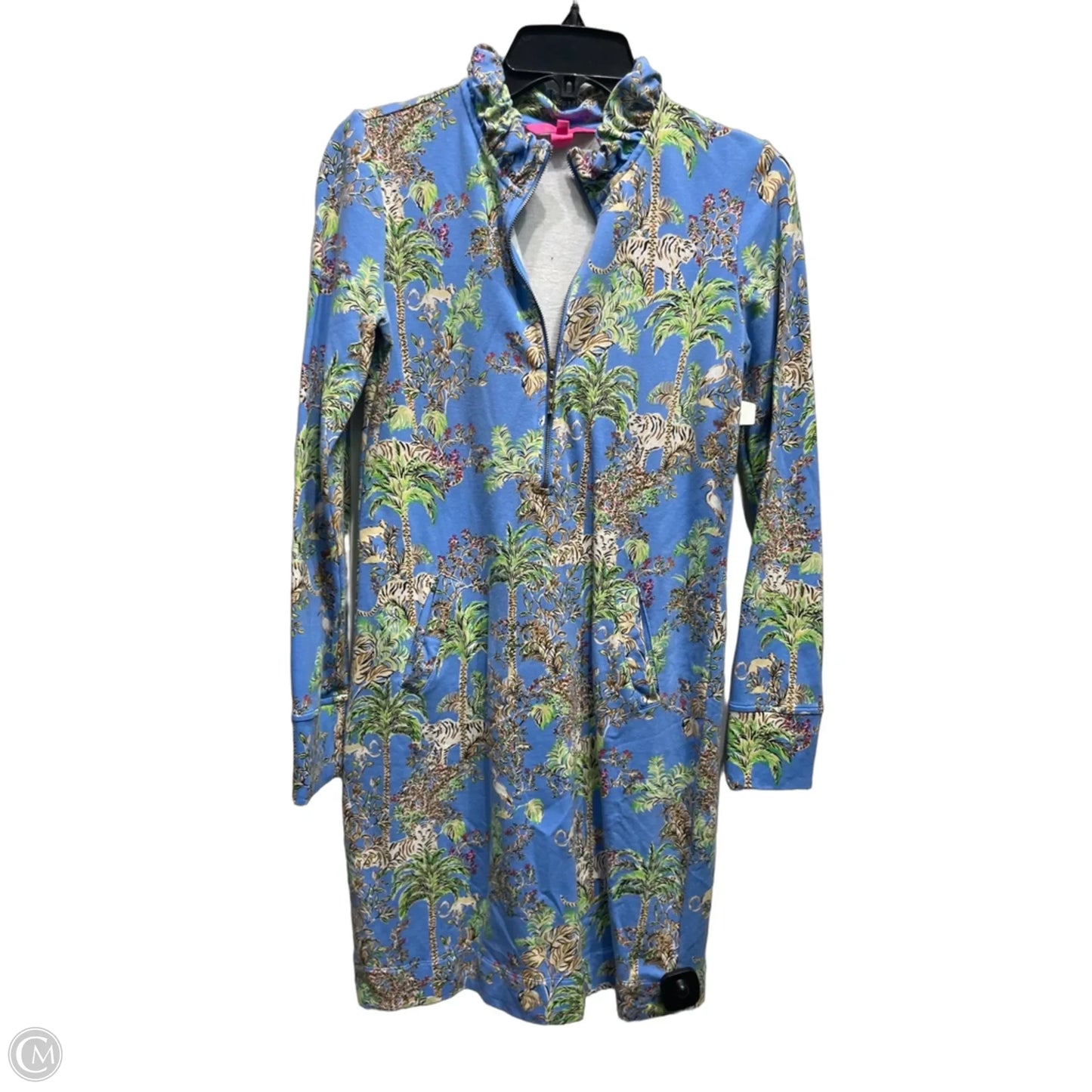 Dress Designer By Lilly Pulitzer In Blue & Green, Size: Xs
