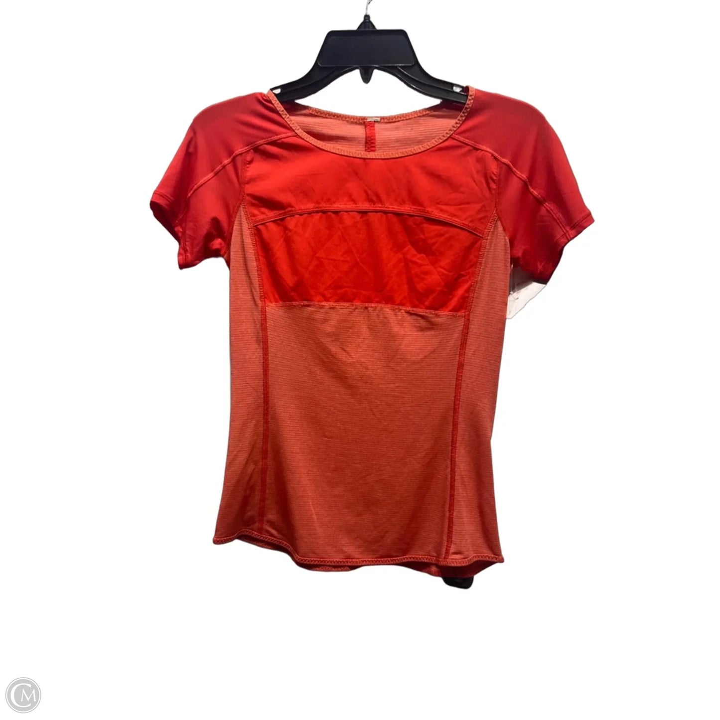 Athletic Top Short Sleeve By Lululemon In Red, Size: S