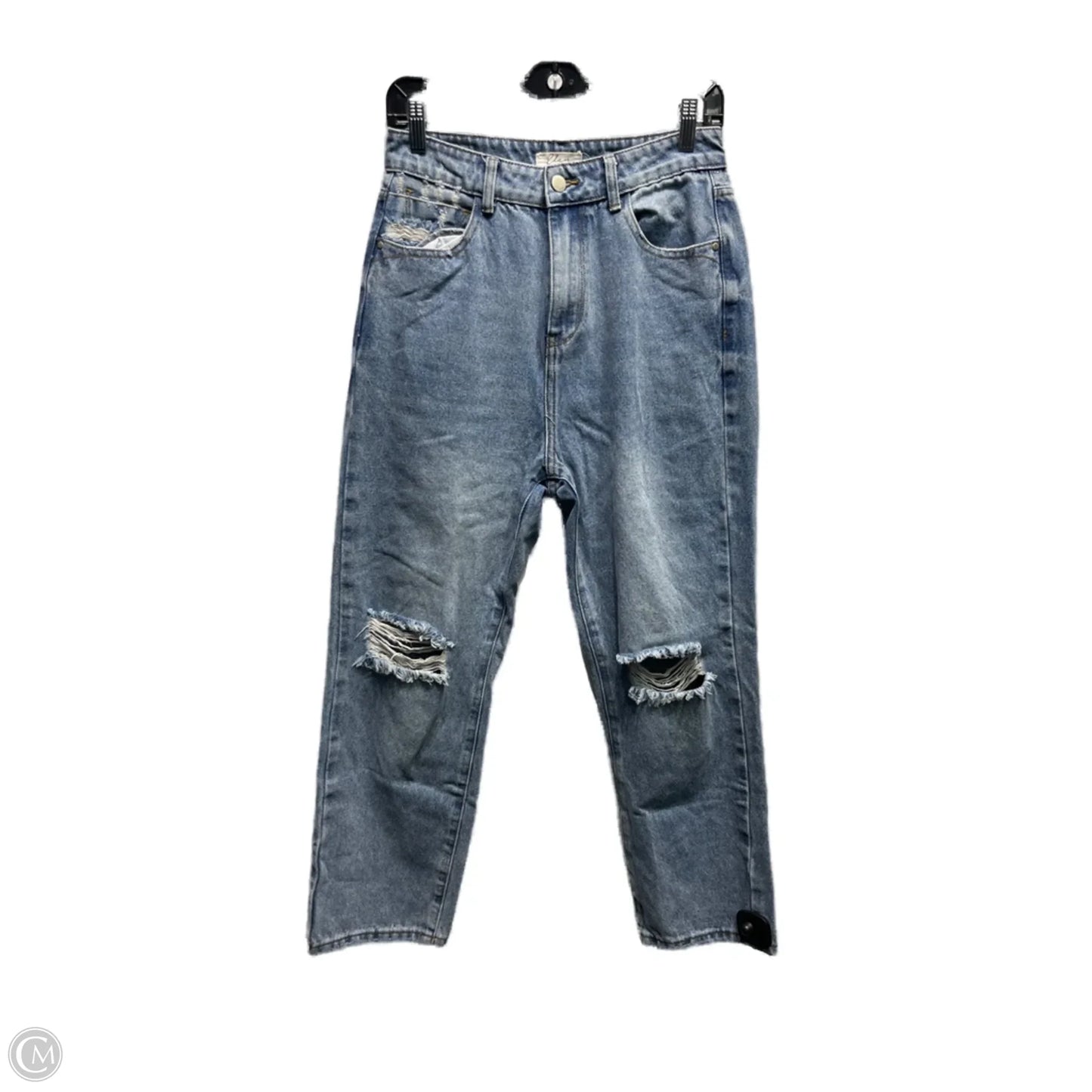 Jeans Boyfriend By Elan In Blue Denim, Size: 8