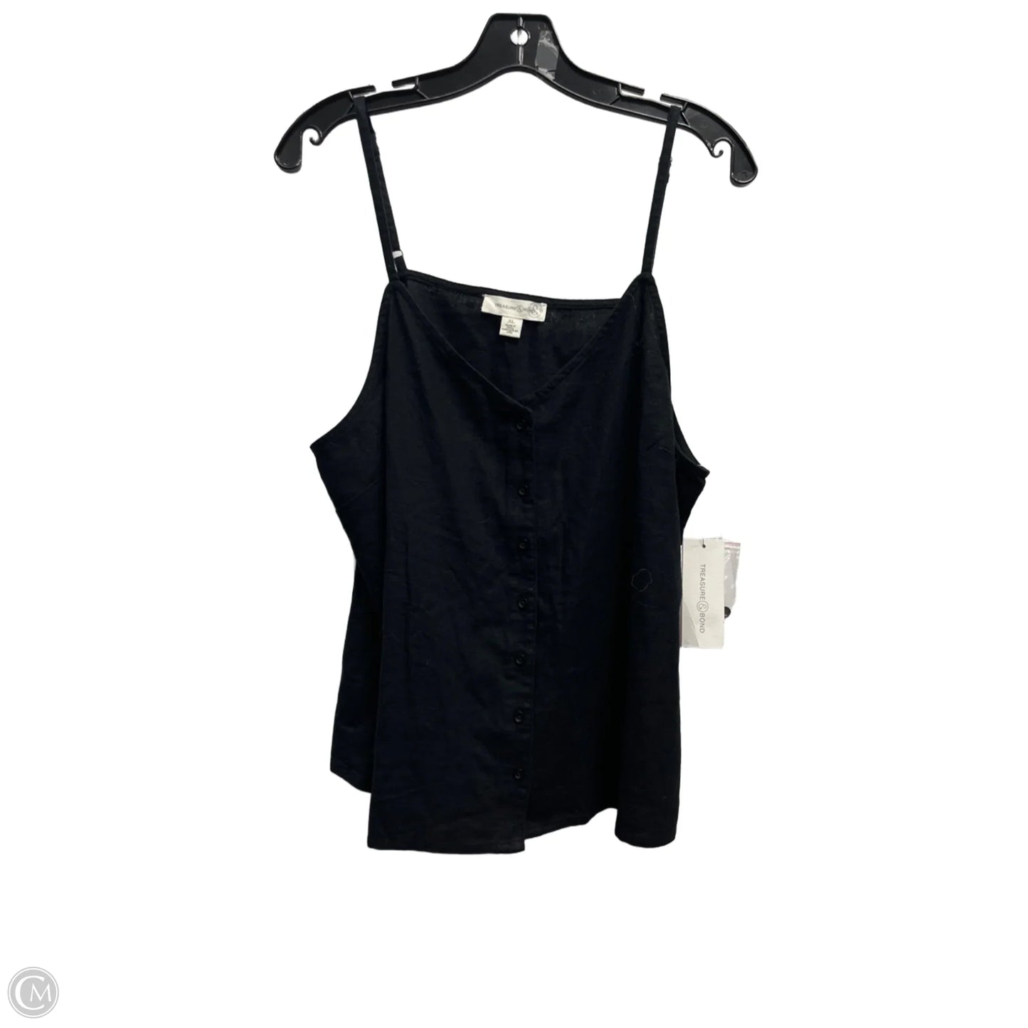 Top Sleeveless By Treasure And Bond In Black, Size: Xl
