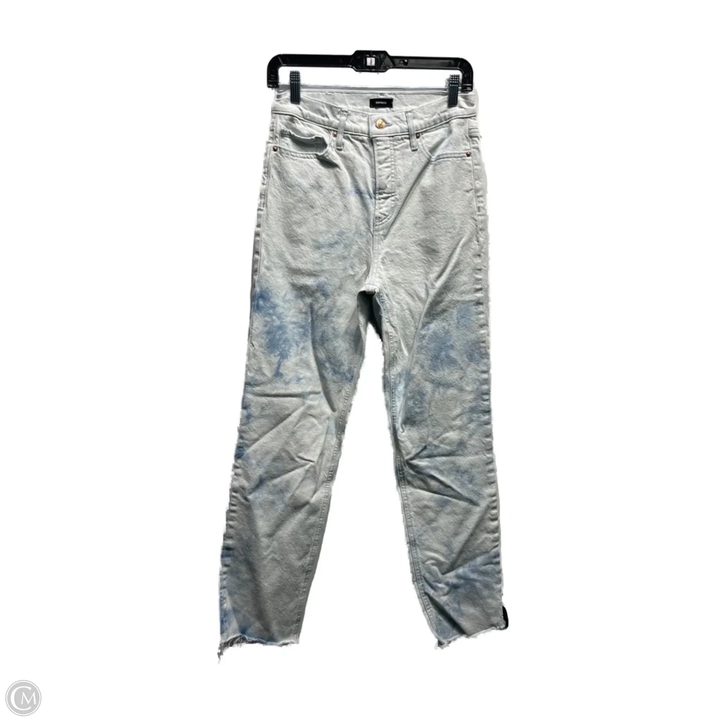 Jeans Straight By Express In Blue Denim, Size: 6