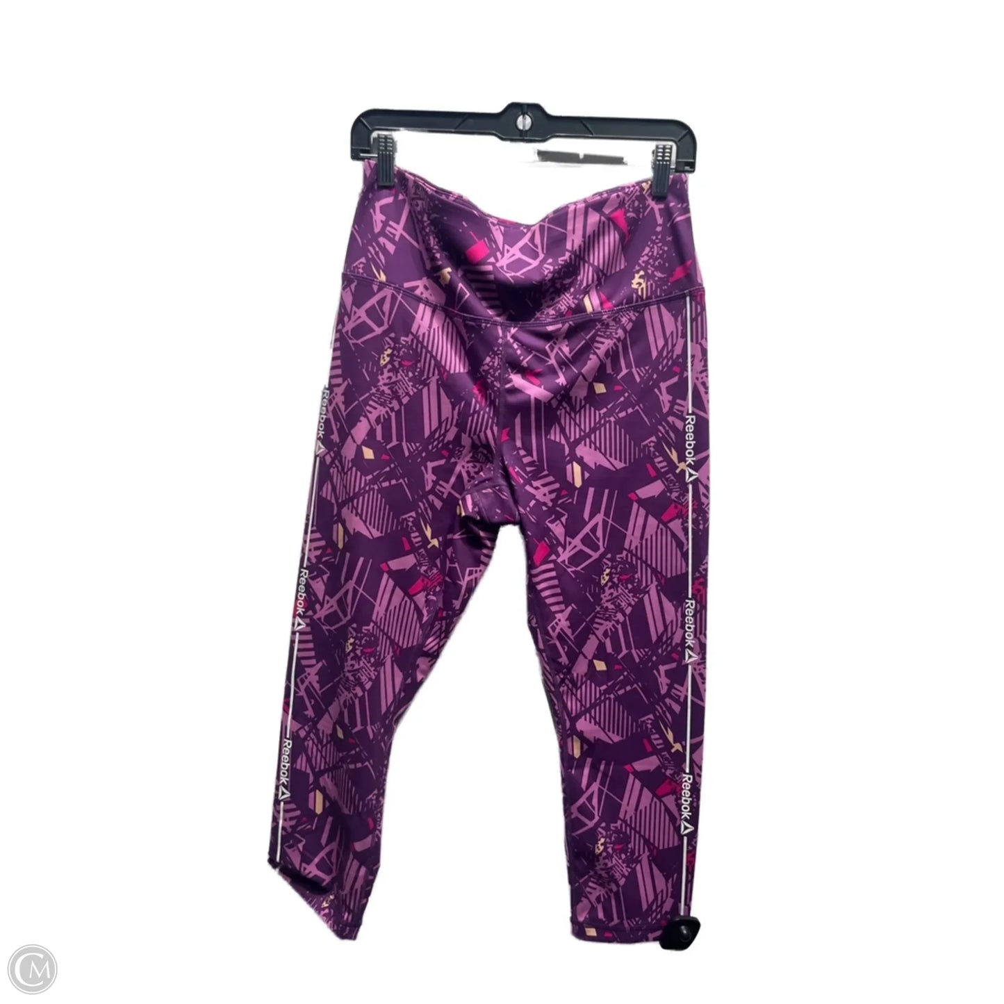 Athletic Capris By Reebok In Purple, Size: L