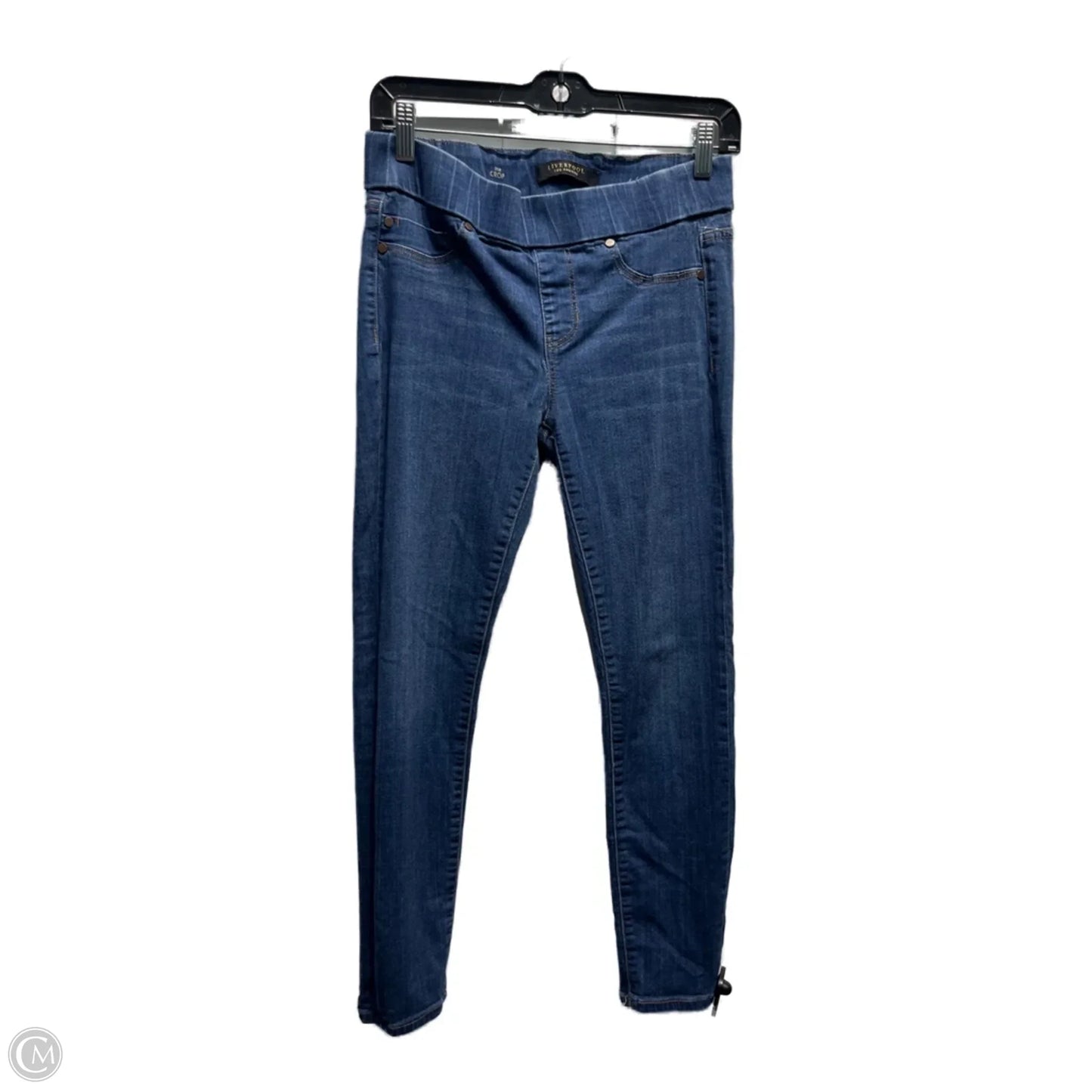 Jeans Cropped By Liverpool In Blue Denim, Size: 6