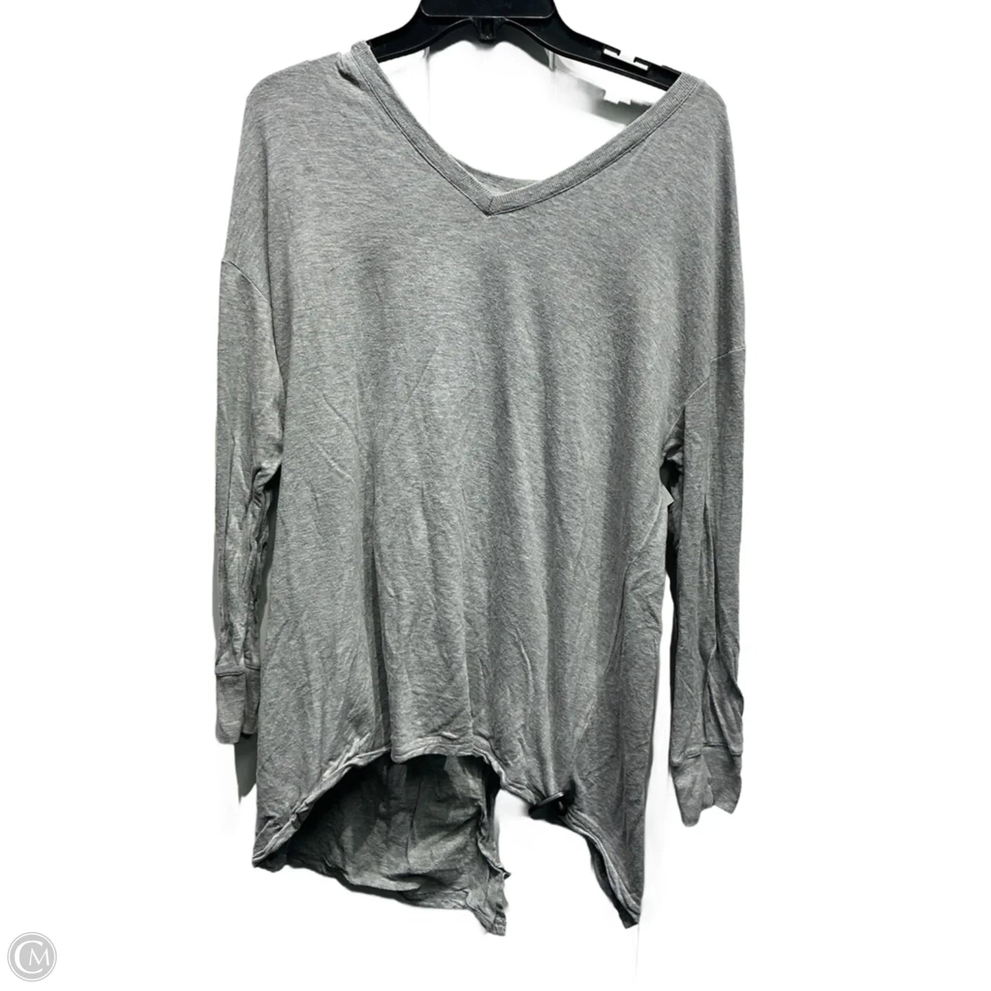 Top Long Sleeve By H For Halston In Grey, Size: S