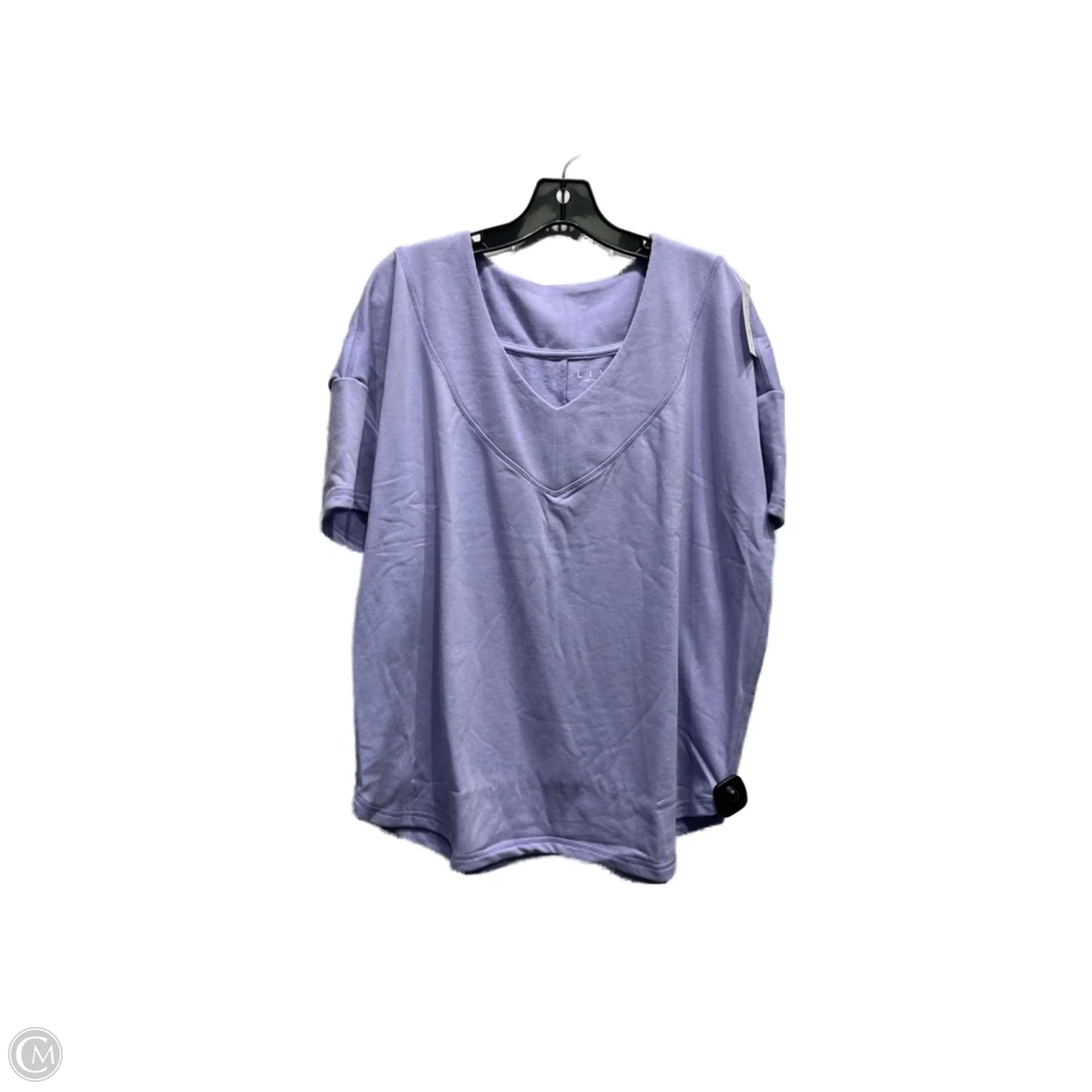 Top Short Sleeve By Livi Active In Purple, Size: 14