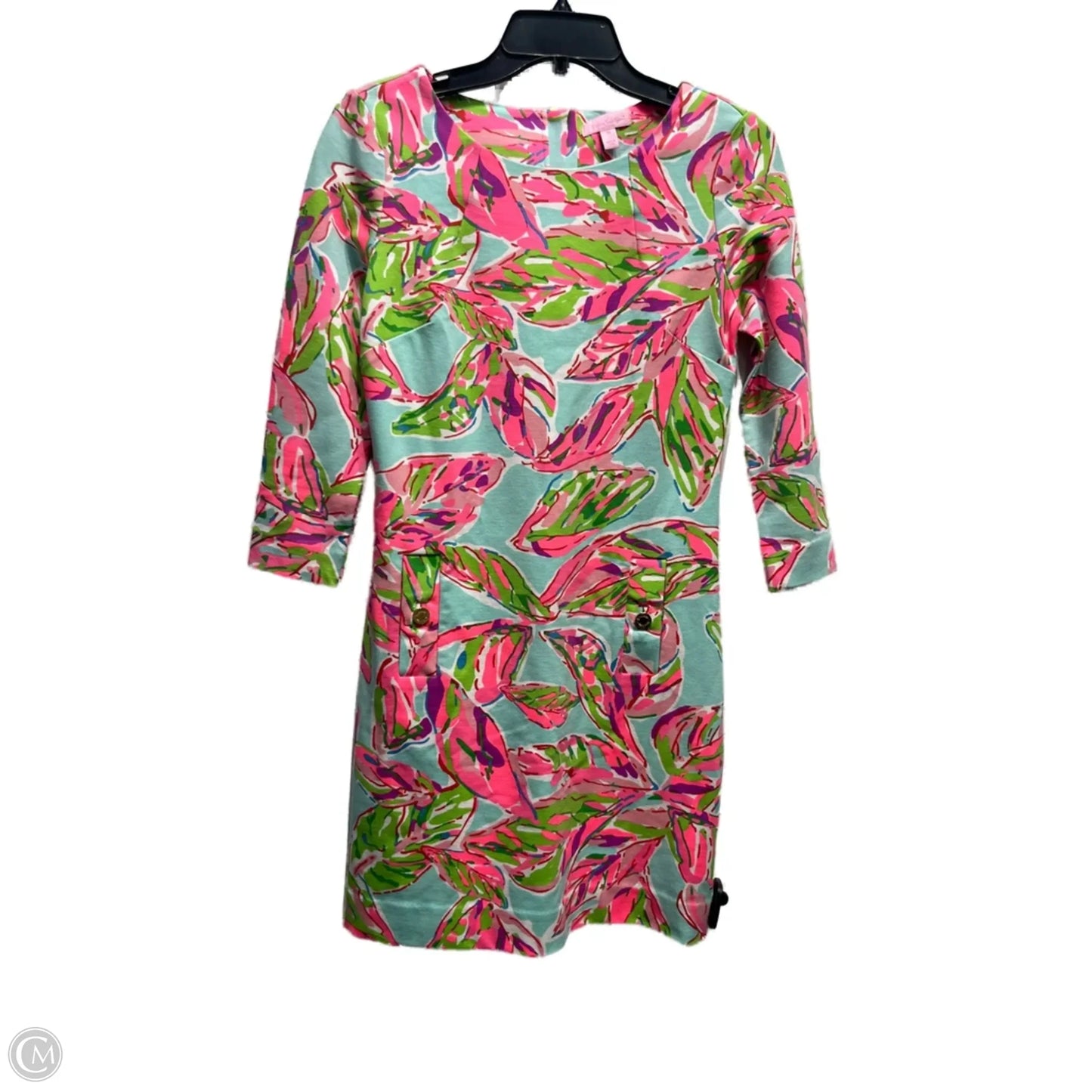 Dress Designer By Lilly Pulitzer In Green & Pink, Size: xs