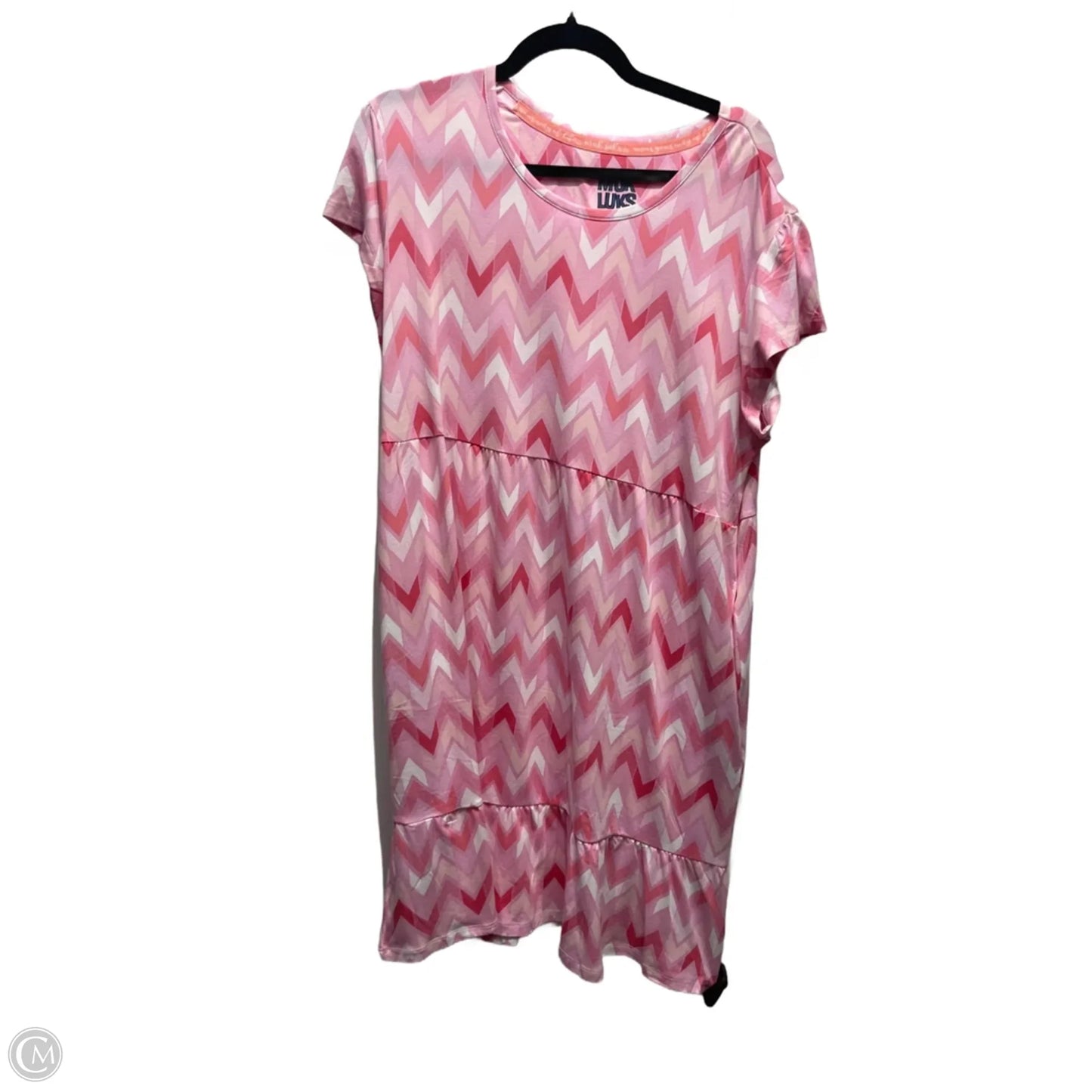 Dress Casual Short By Muk Luks In Pink & White, Size: L