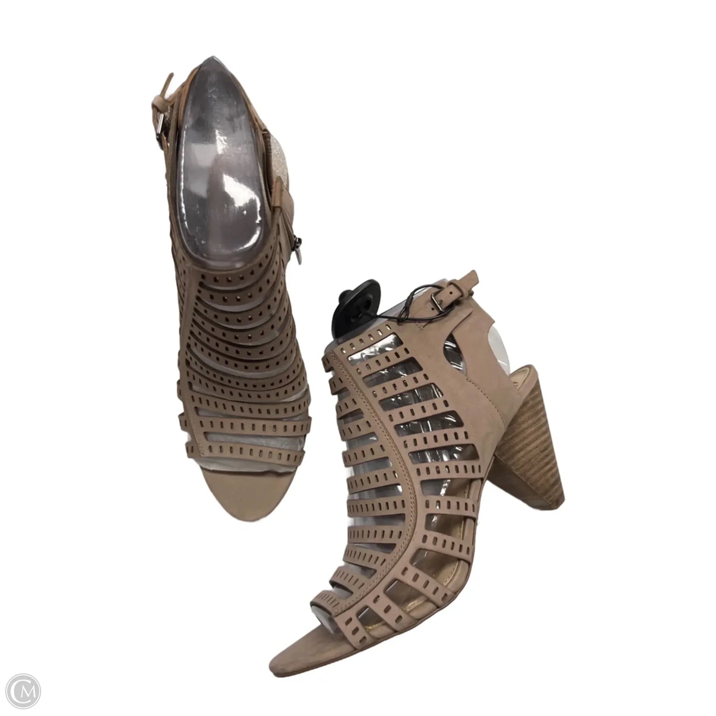 Sandals Heels Block By Vince Camuto In Tan, Size: 8