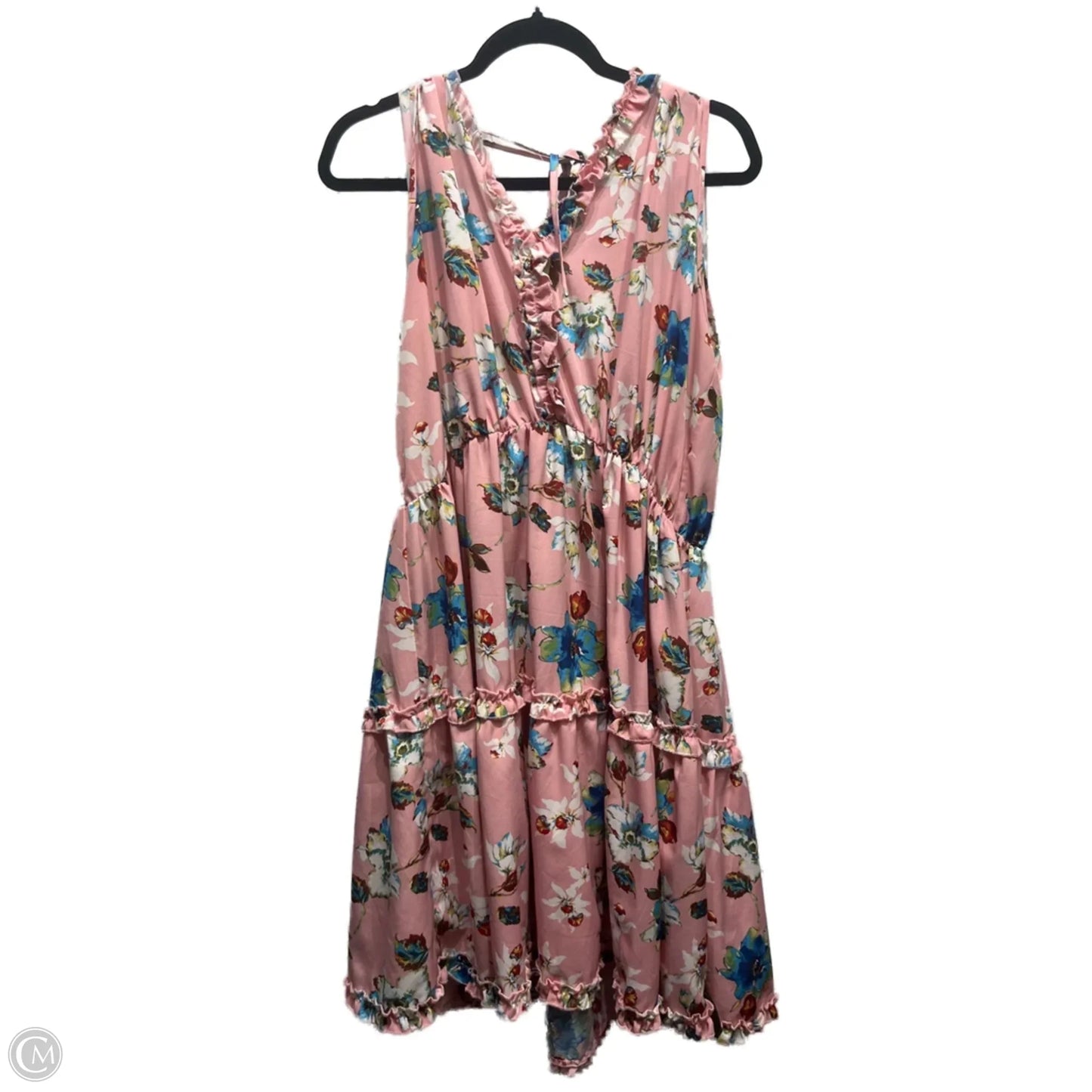 Dress Casual Short By Grace Karin In Pink & Red, Size: 2x