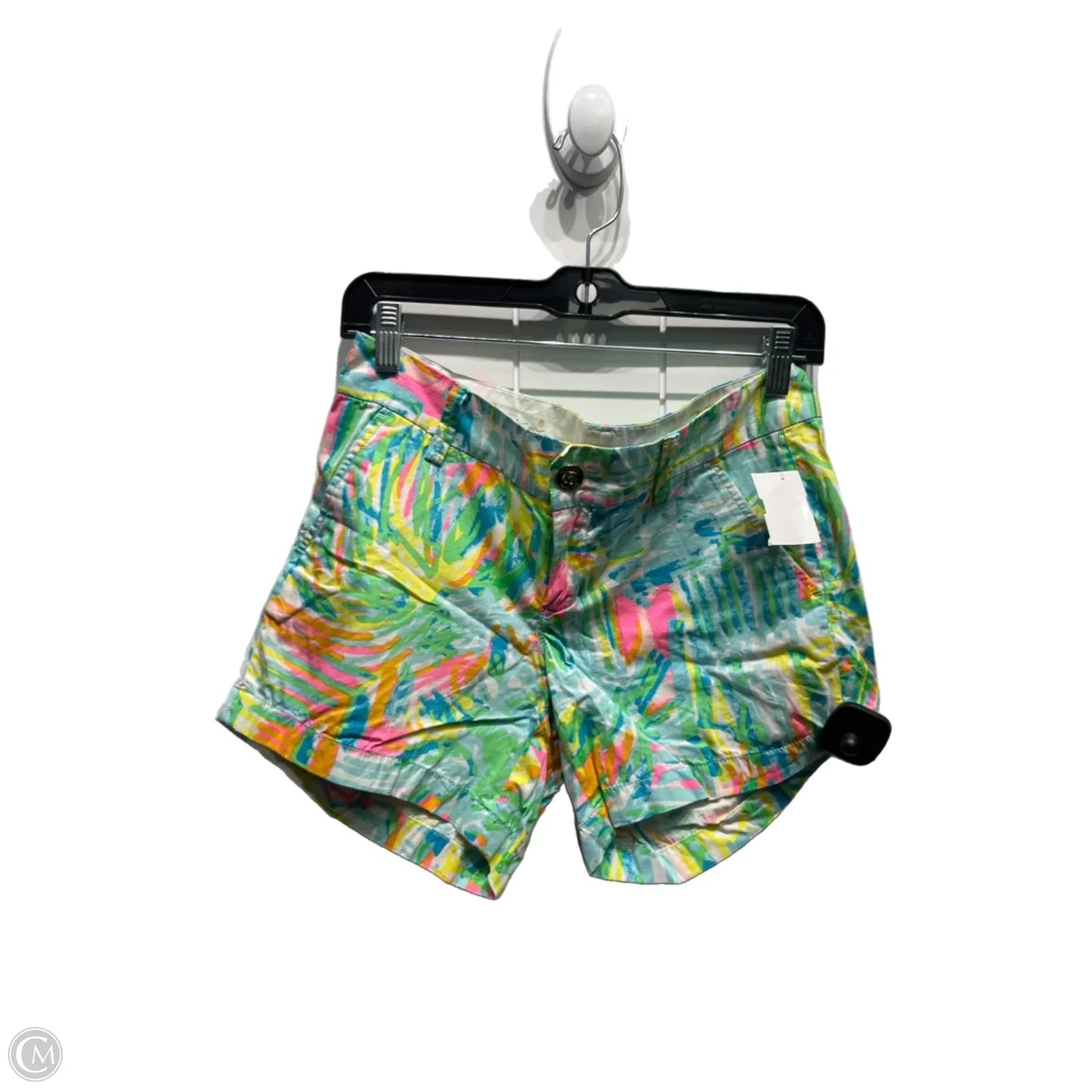 Shorts Designer By Lilly Pulitzer In White & Yellow, Size: 2