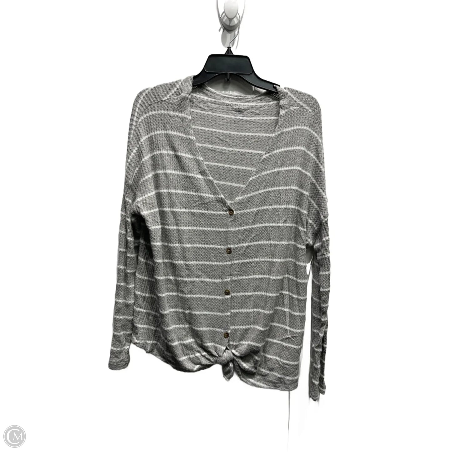 Sweater By American Eagle In Grey & White, Size: L