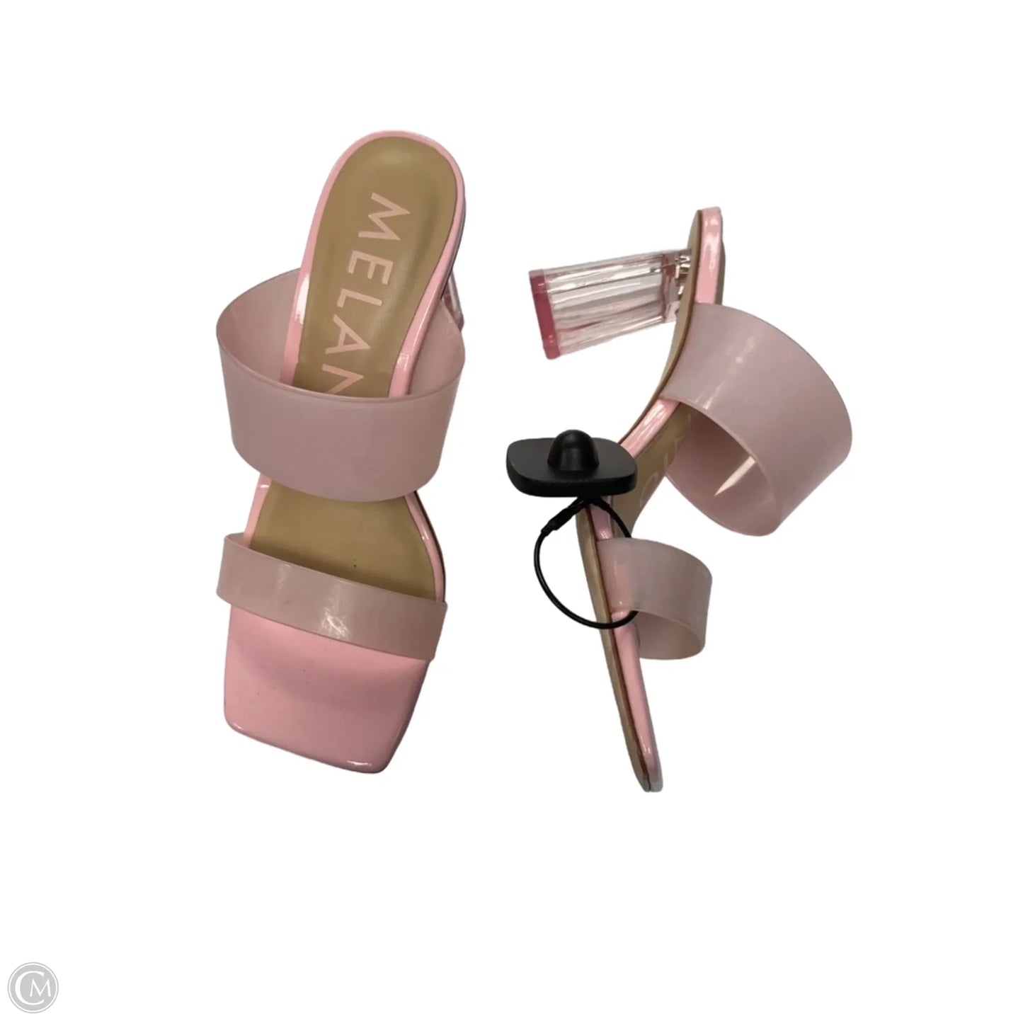 Sandals Heels Block By Clothes Mentor In Pink, Size: 7.5