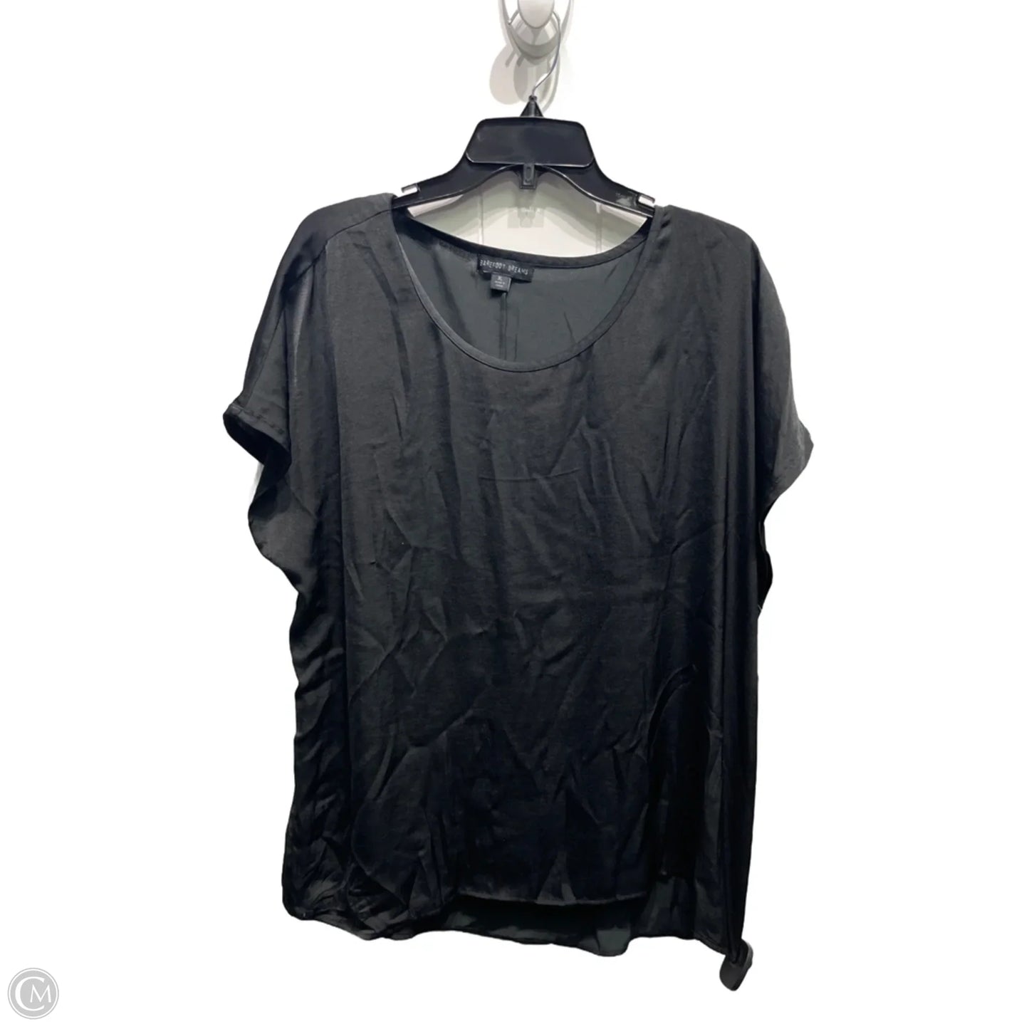 Top Short Sleeve By Barefoot Dreams In Black, Size: Xl