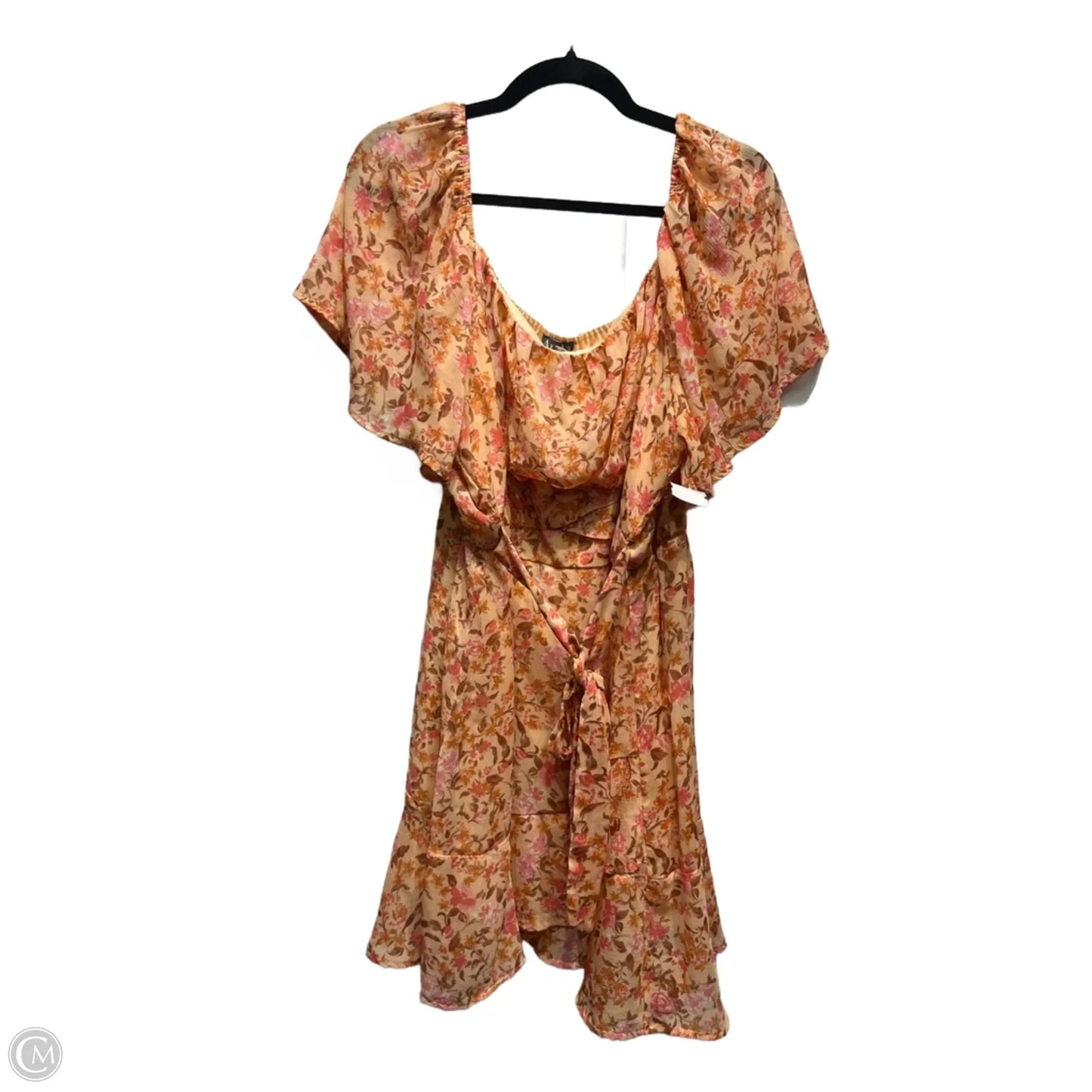 Dress Casual Short By Arula In Orange & Pink, Size: 18