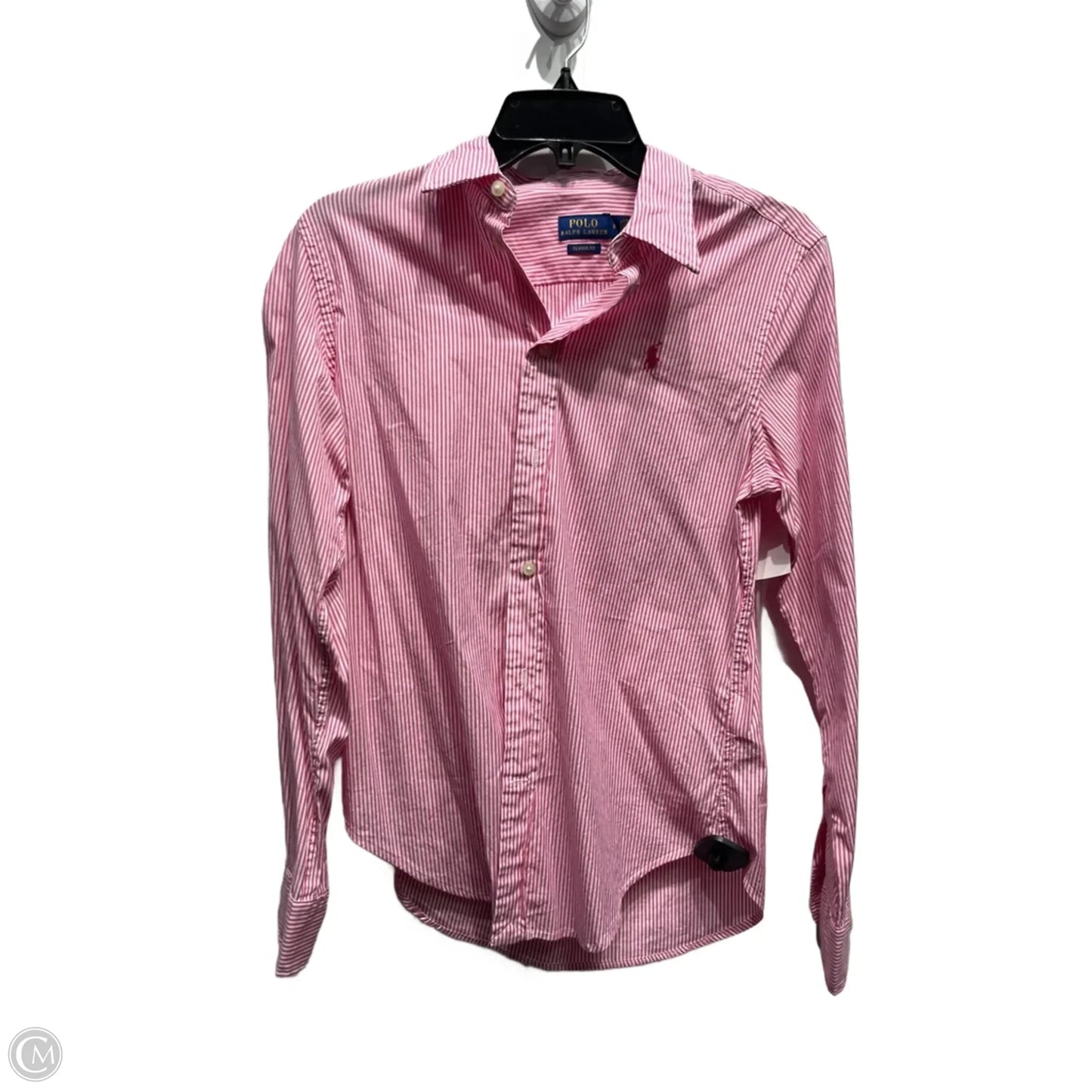 Top Long Sleeve By Polo Ralph Lauren In Red & White, Size: 8