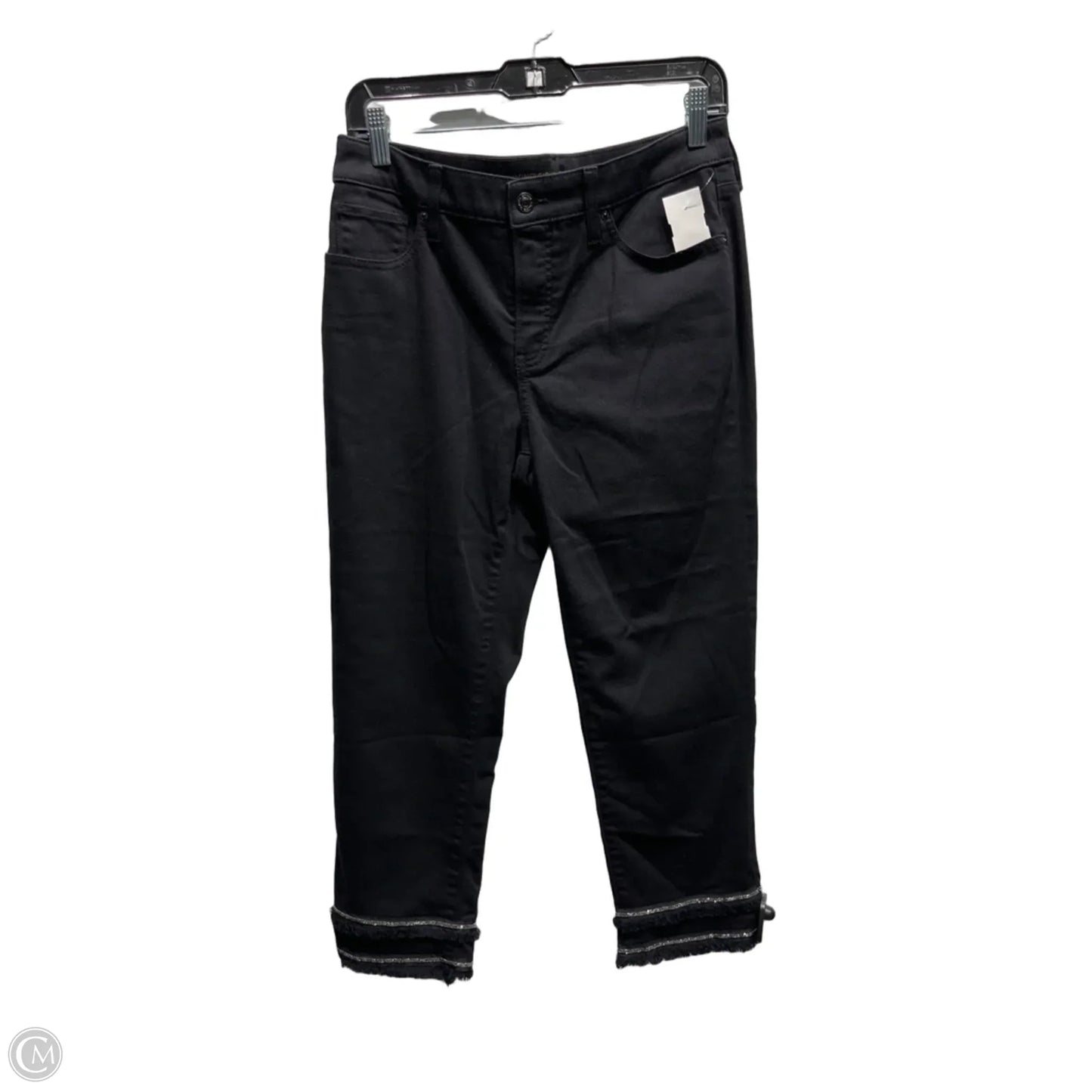 Jeans Cropped By Chicos In Black Denim, Size: S