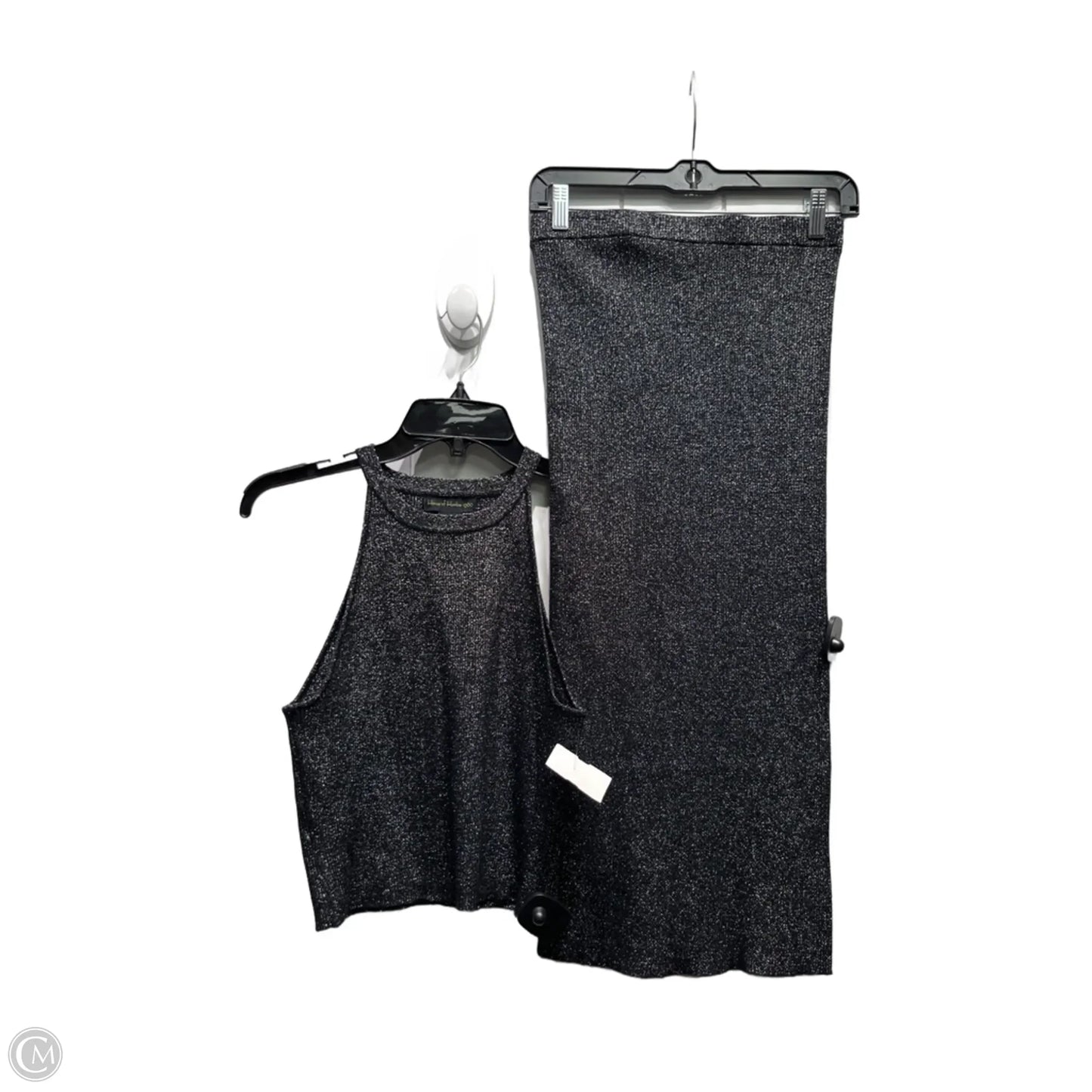 Skirt Set 2pc By House Of Harlow In Black & Silver, Size: S
