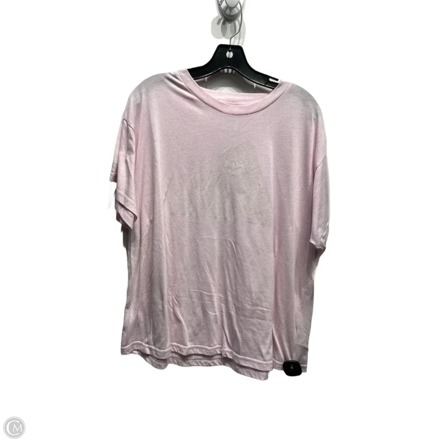 Athletic Top Short Sleeve By Adidas In Pink, Size: 2x