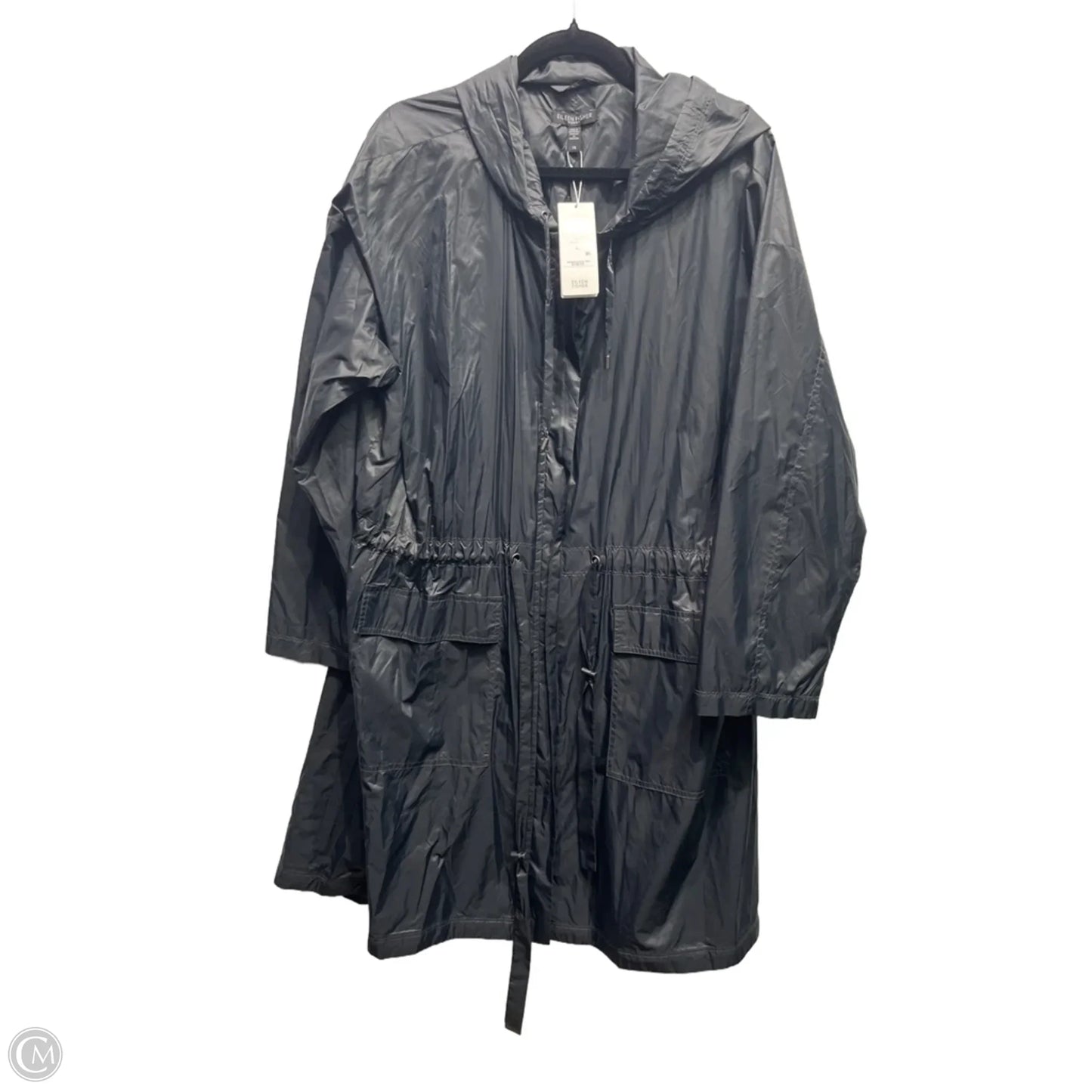 Jacket Windbreaker By Eileen Fisher In Black, Size: 1x